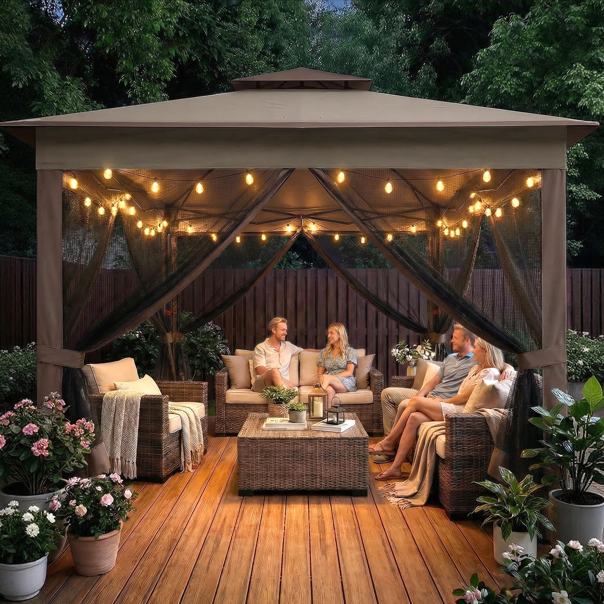 Advwin Outdoor Canopy Shelter Easy Setup w/ Storage Bag