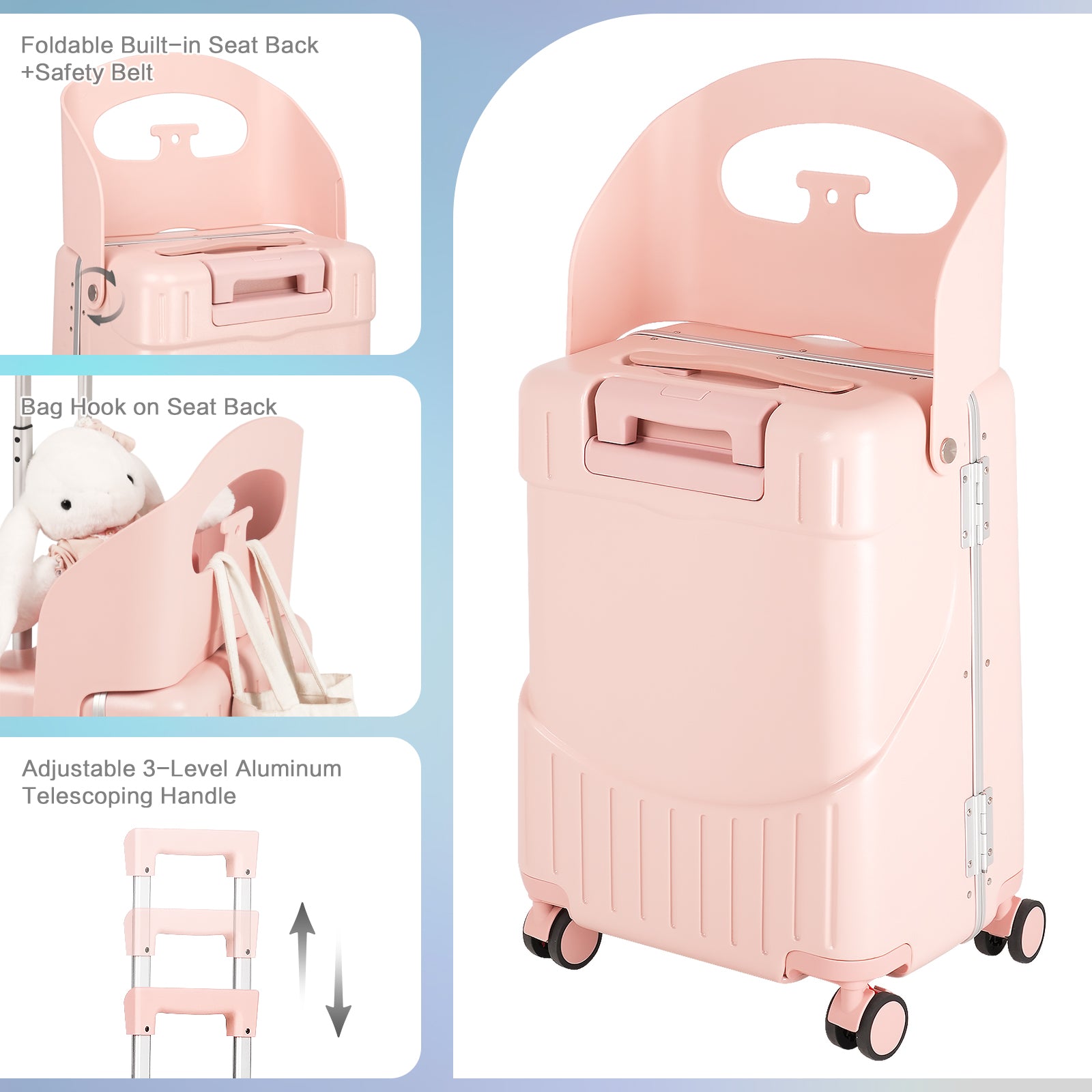 Advwin 20" Luggage with Foldable Child Seat