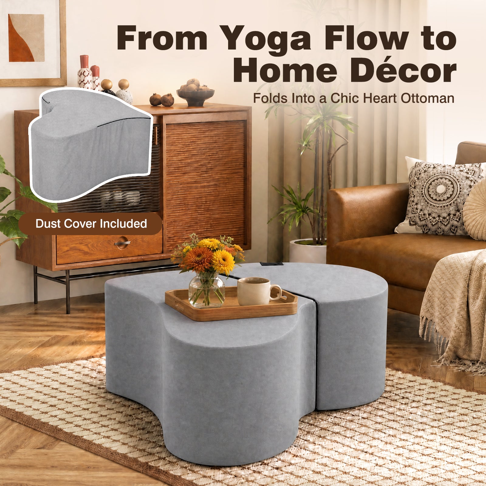 Advwin Convertible Yoga Chaise Lounge for Adults