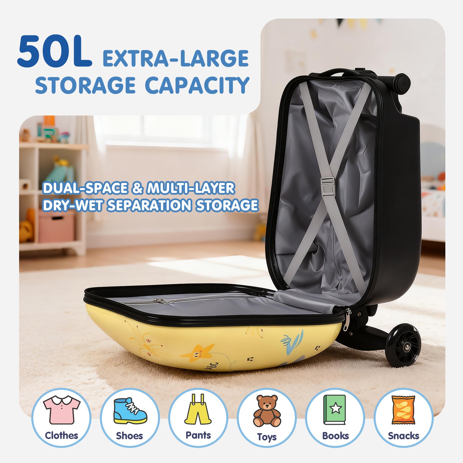 Advwin 4-in-1 Detachable Scooter Luggage for Kids