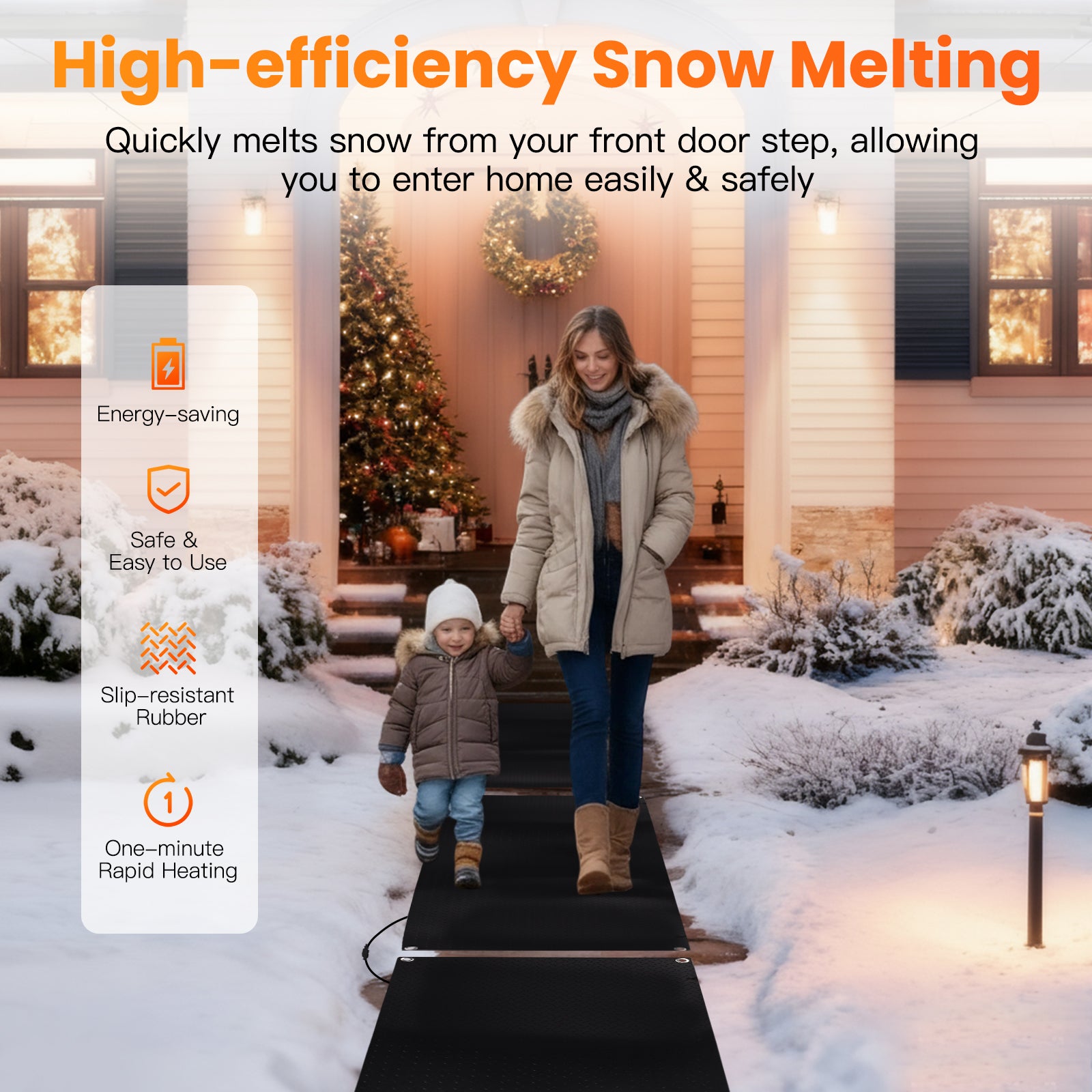 Advwin Snow Melting Mats for Winter Snow Removal