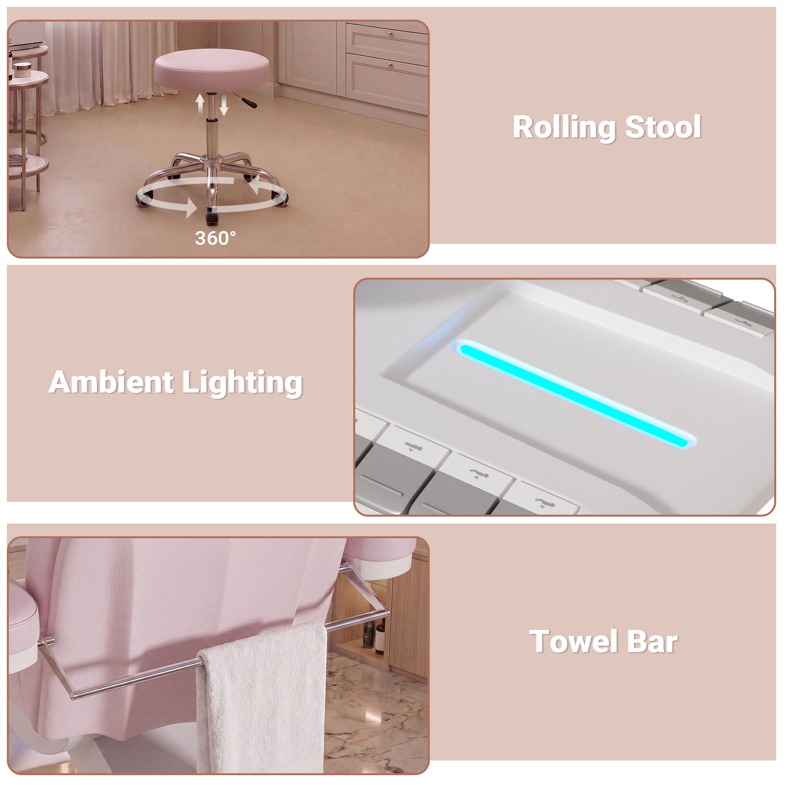 Advwin 3 Motor Adjustable Electric Esthetician Bed