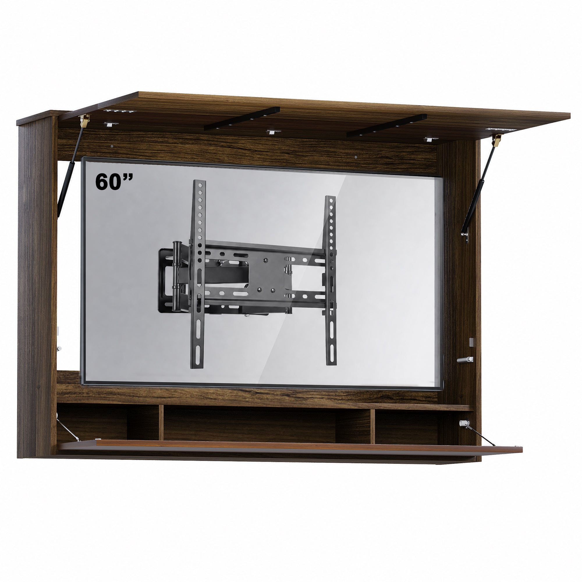Advwin Wall Mounted TV Cabinet with Lift-Up Door