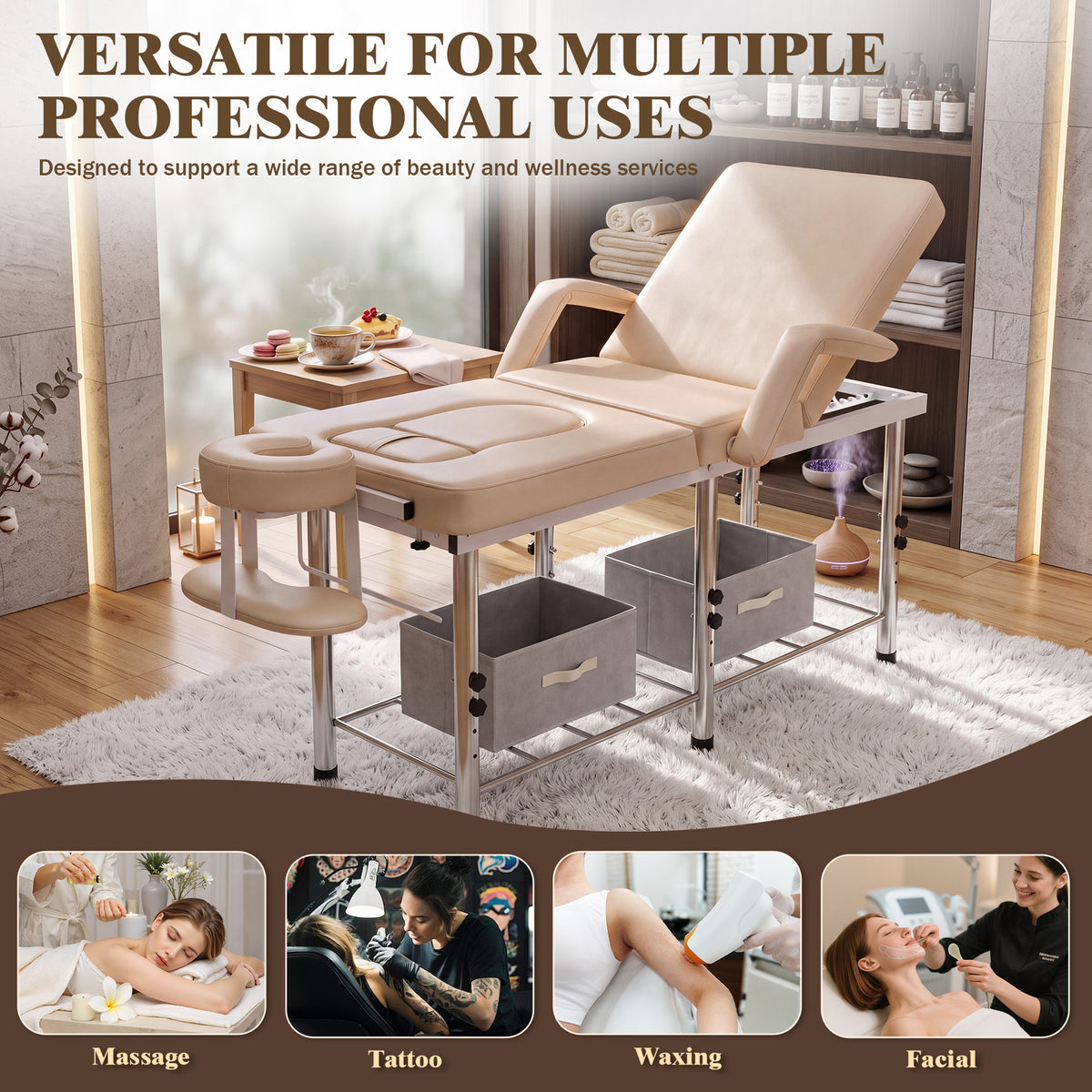 Advwin Massage Table w/ Chest & Abdominal Opening
