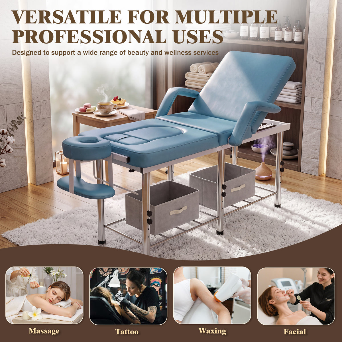 Advwin Massage Table w/ Chest & Abdominal Opening