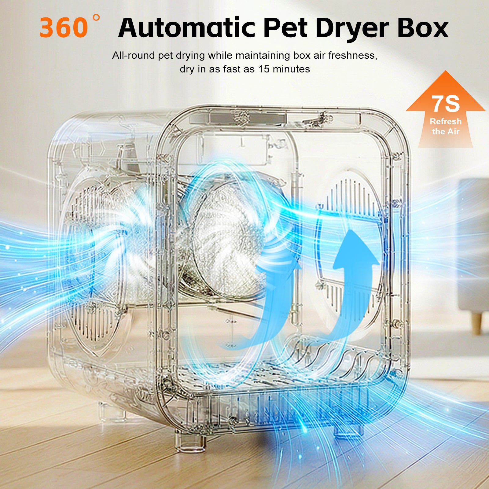 Advwin 75L Automatic Pet Dryer Box w/ Dual Motor Fan