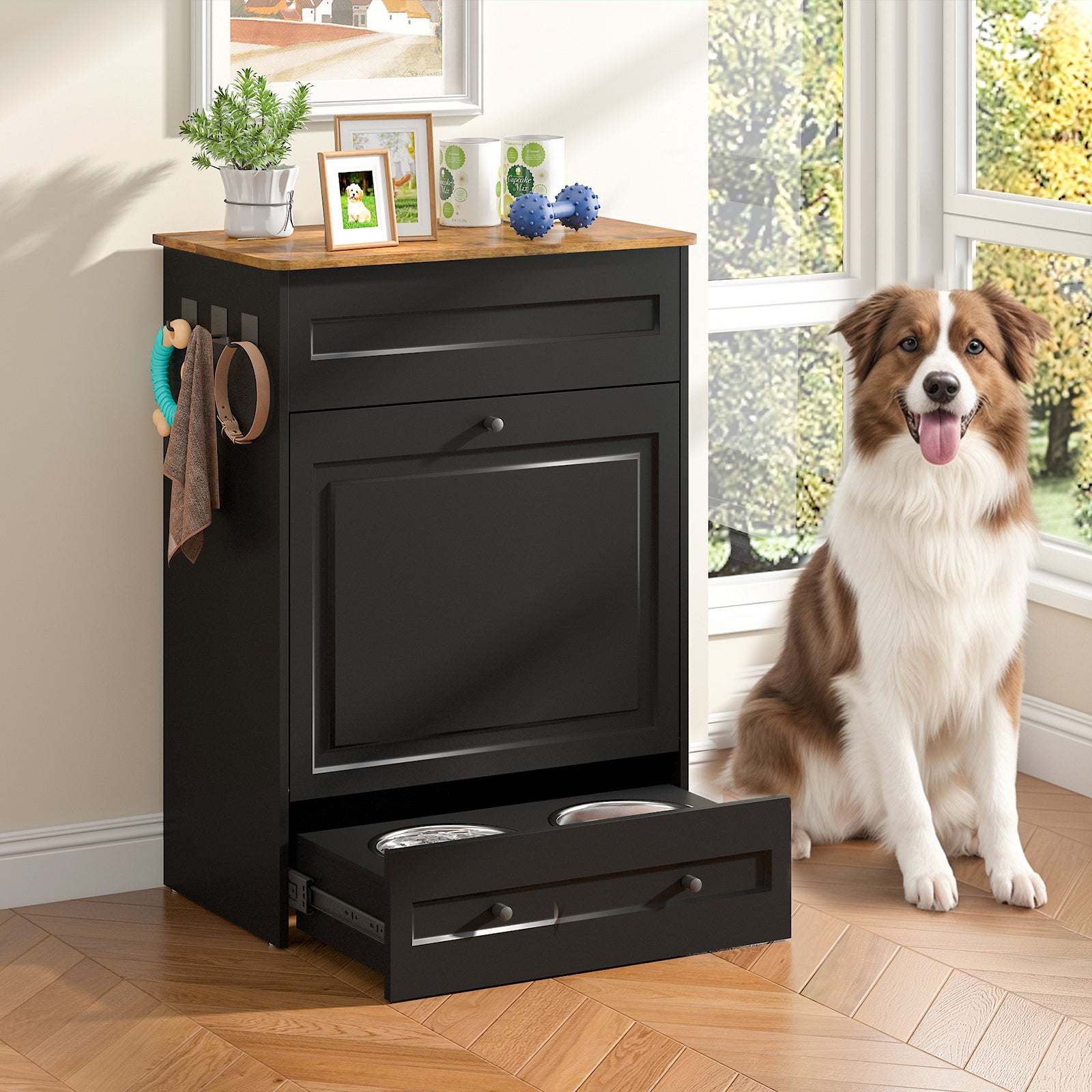 Advwin All-in-One Pet Feeding Cabinet
