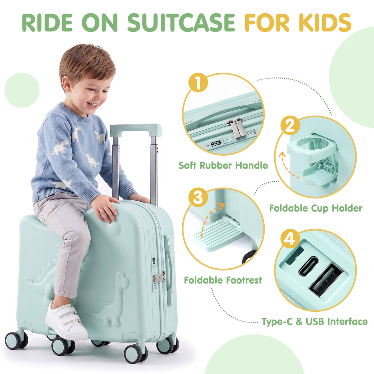 Advwin 20" Carry-On Suitcase with 12" Portable Bag (Pre-Order)