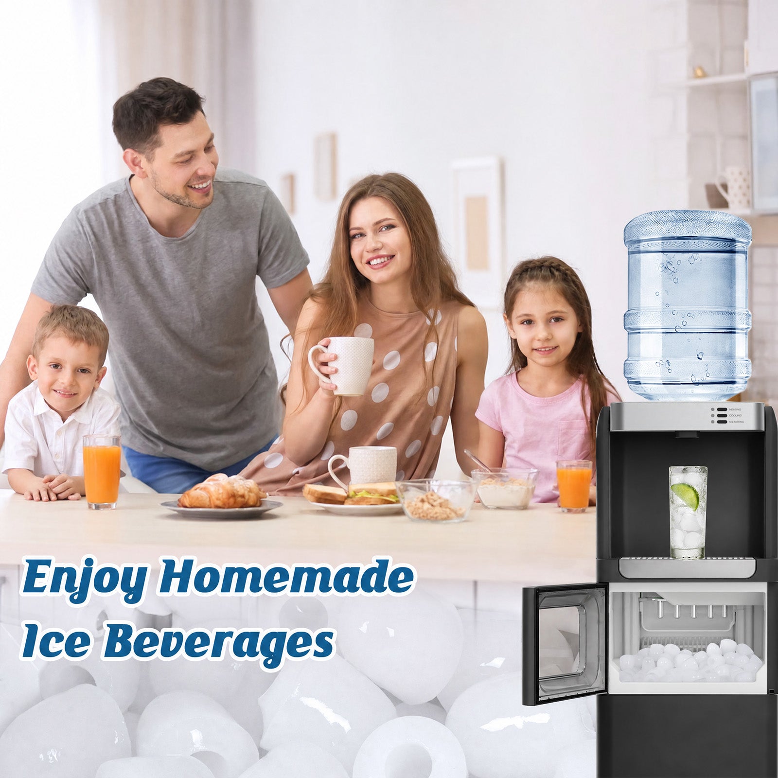 Advwin 3-in-1 Water Dispenser with Ice Maker