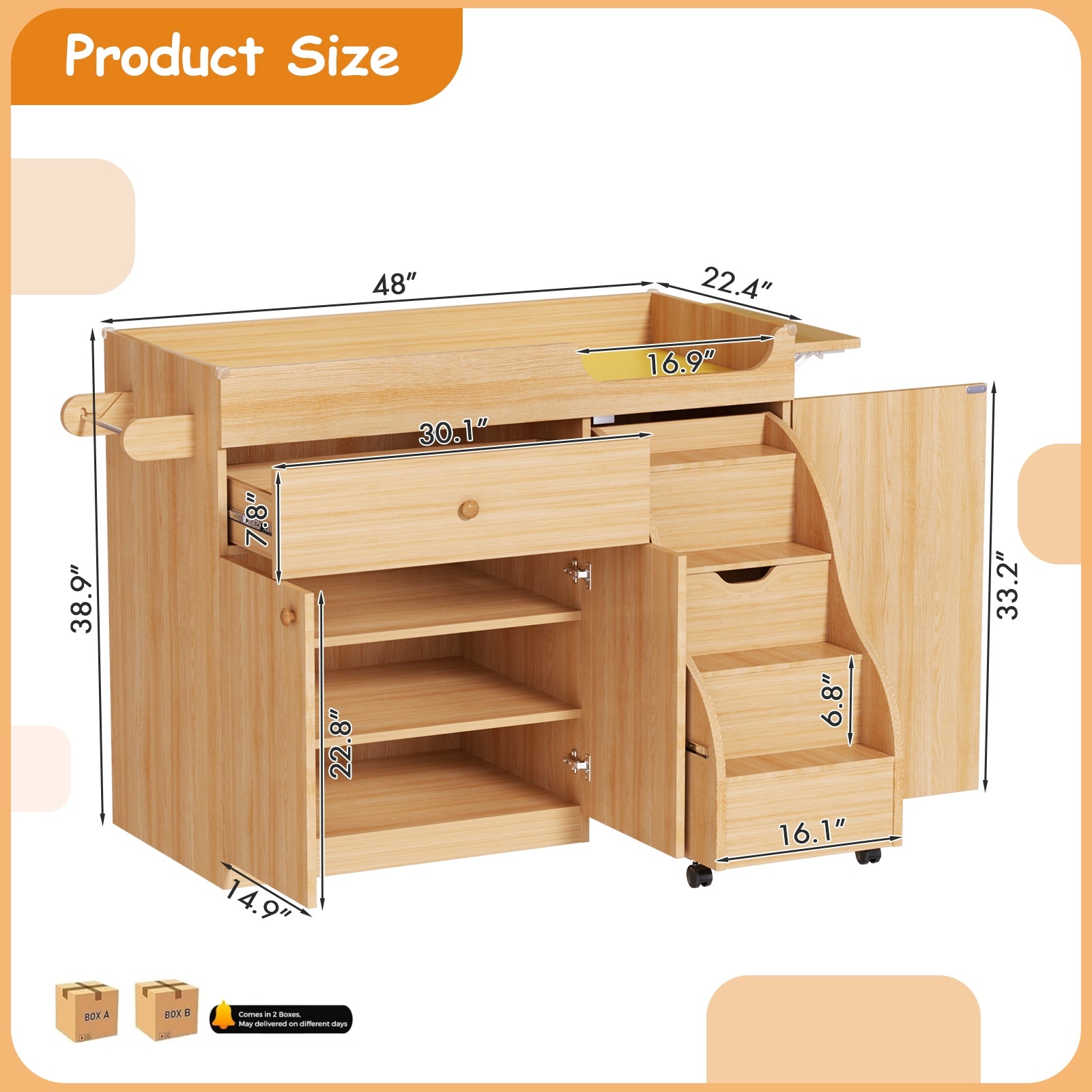 Advwin Changing Table with Stairs for Daycare & Home