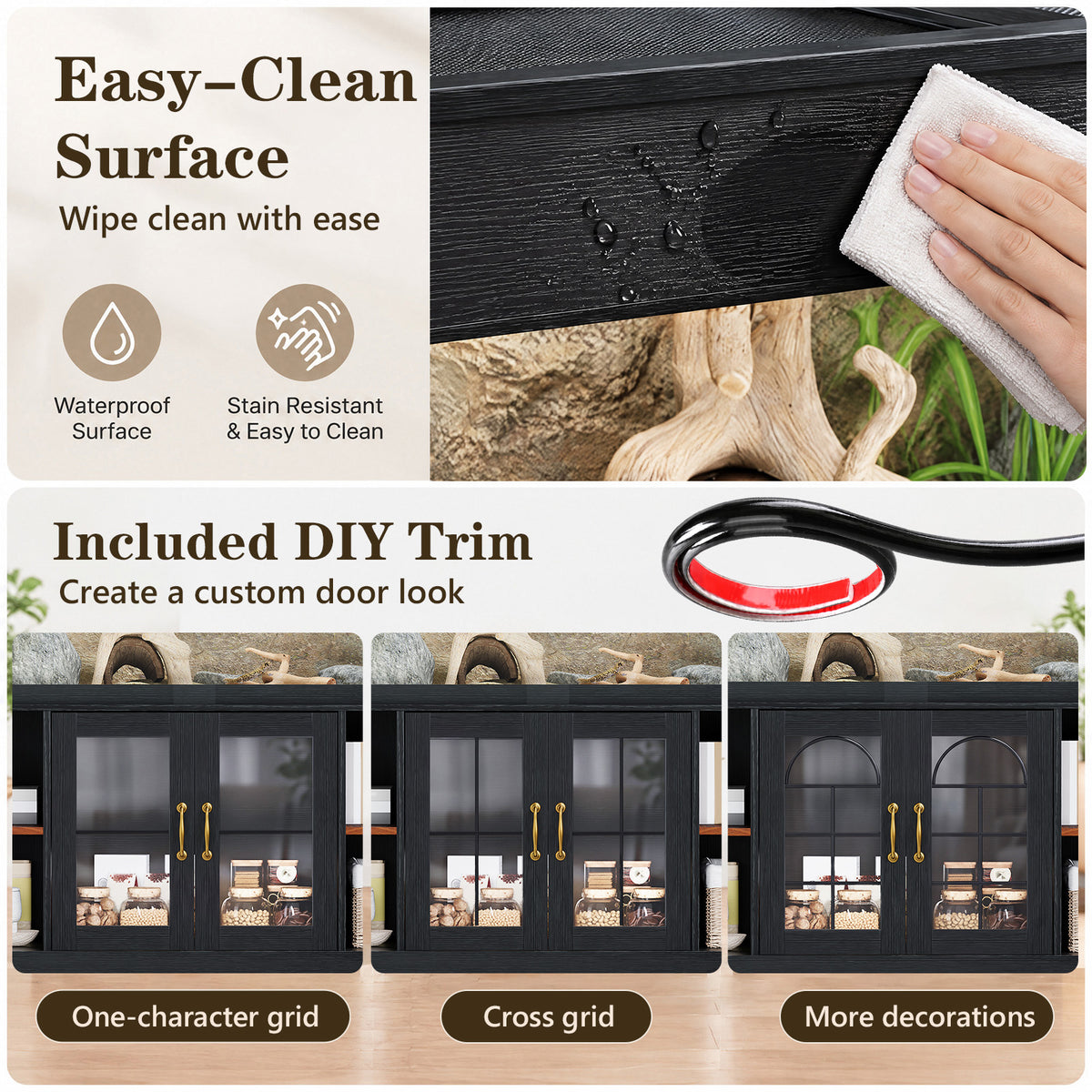 Advwin Reptile Terrarium Cabinet Tank with Stand