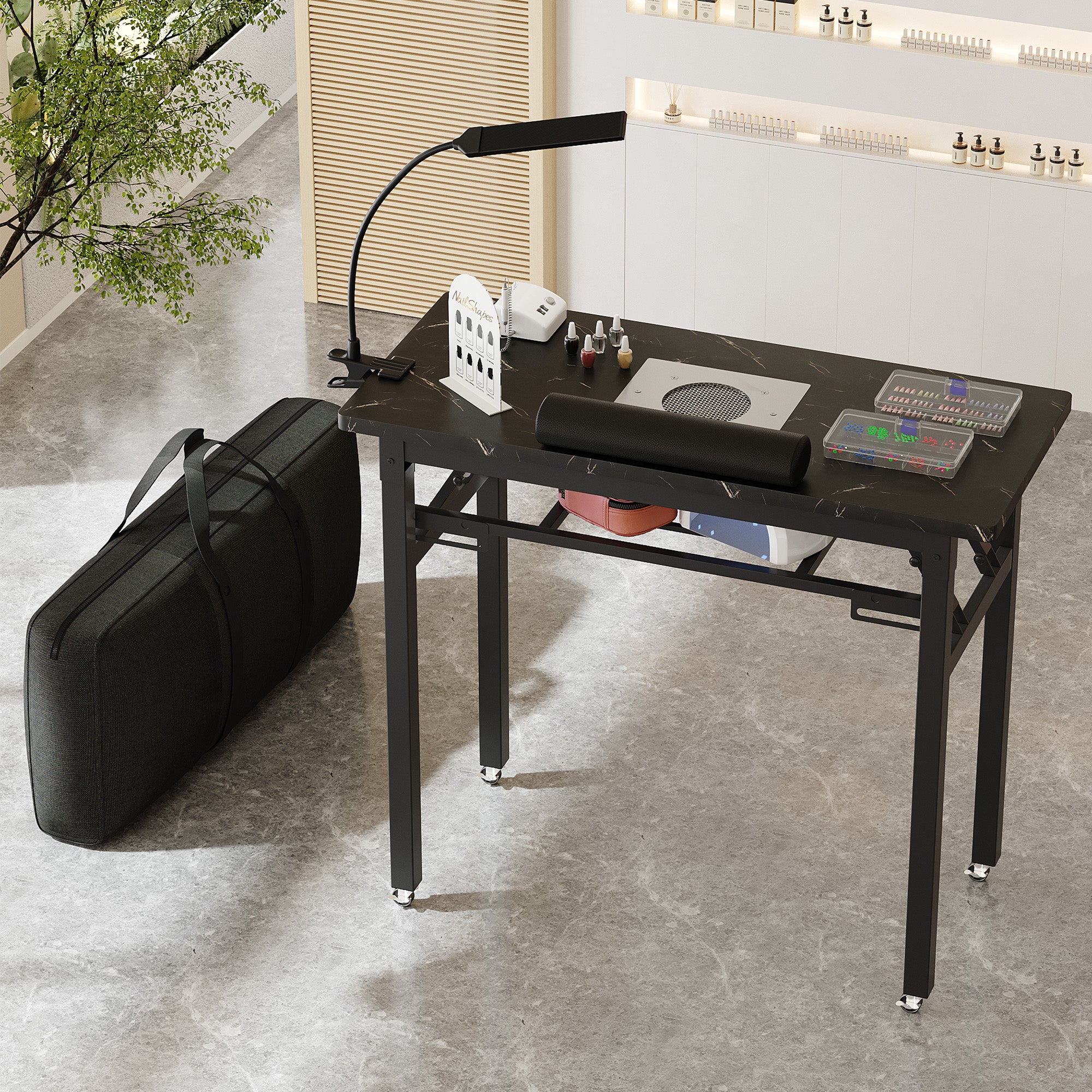 Advwin Portable Manicure Table w/ Dust Collector