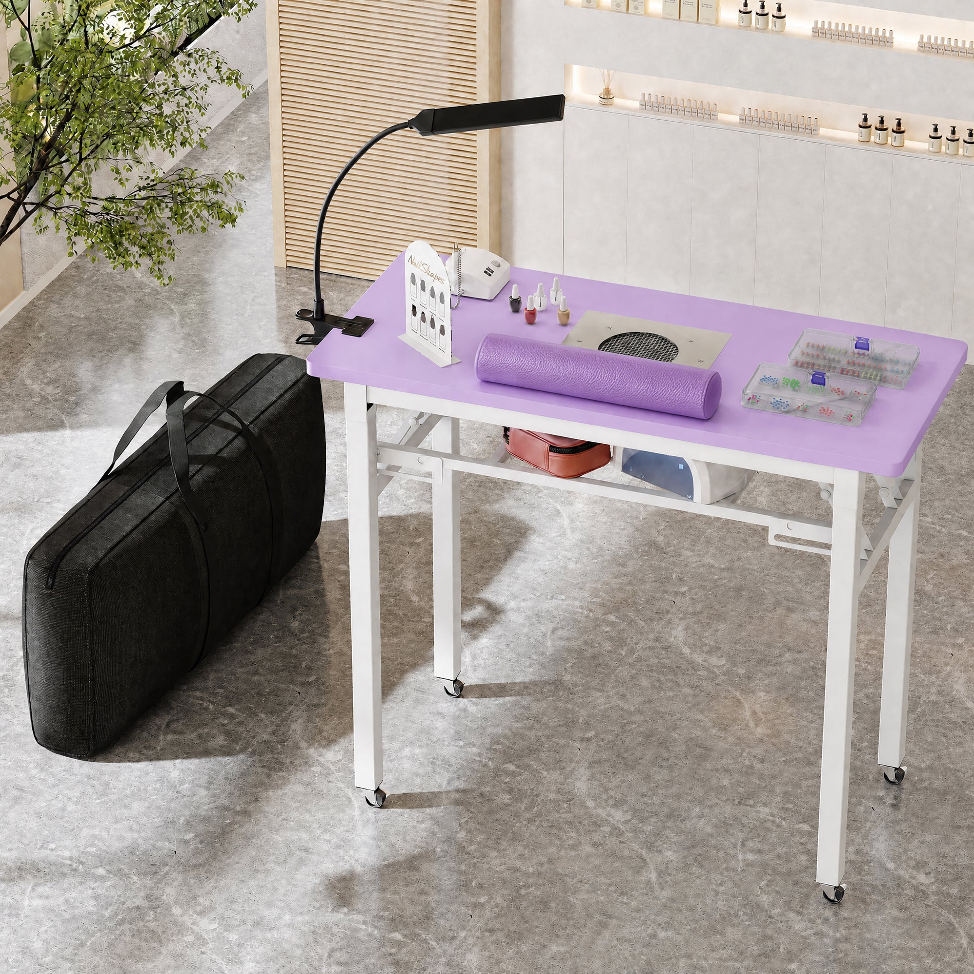 Advwin Nail Table w/ Dust Collector Portable