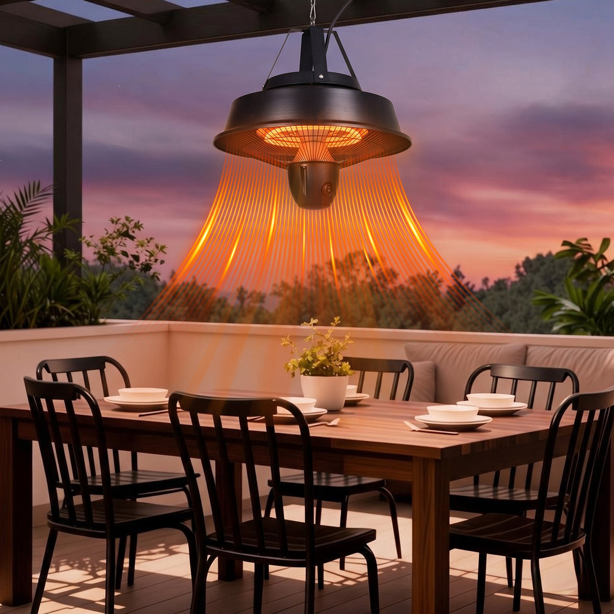 Advwin 1800W Infrared Hanging Patio Heater