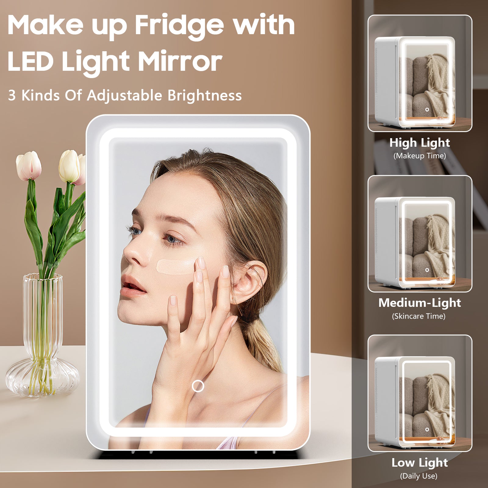 Advwin 20L Skincare Mini Fridge with Mirror