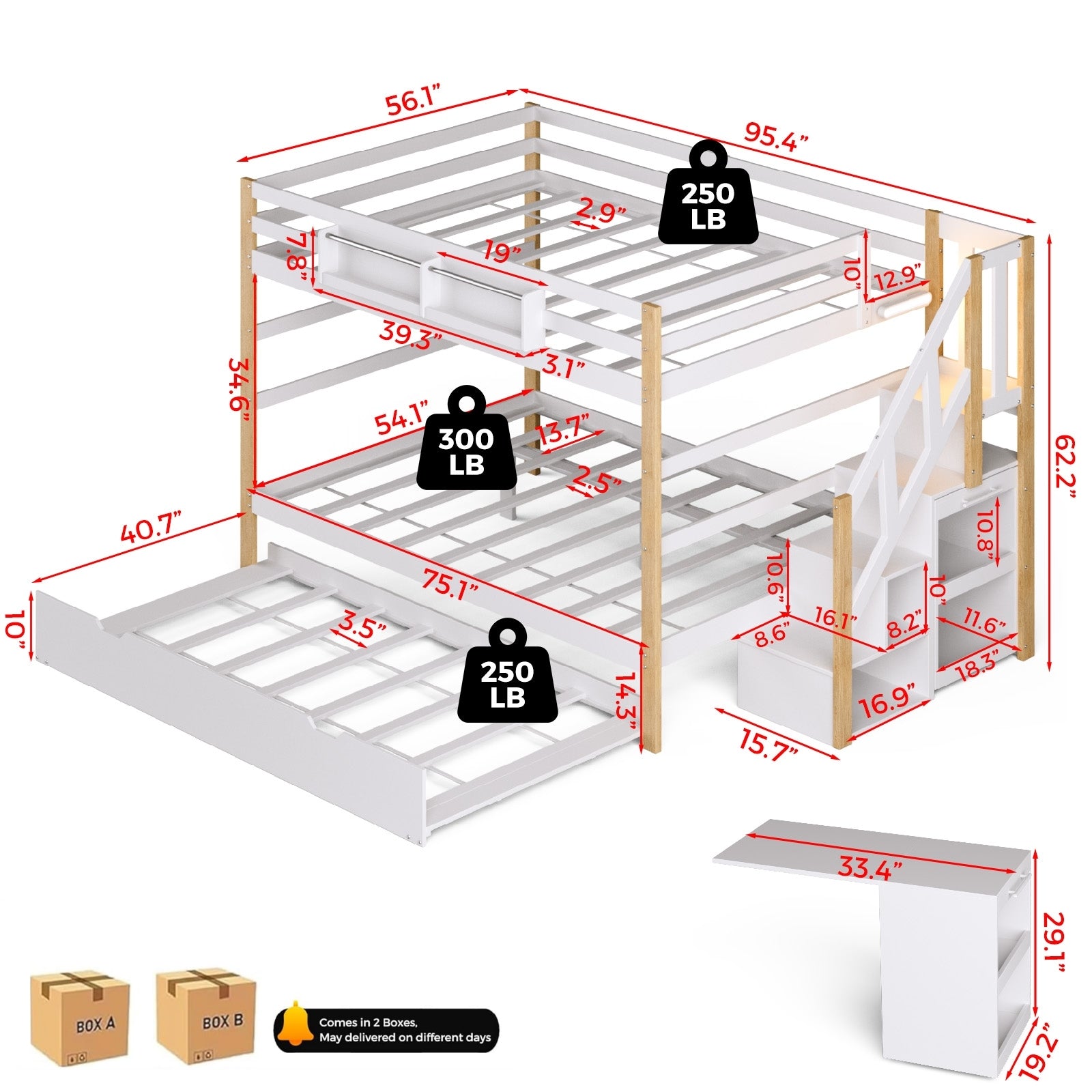 White metal playpen with dimensions and weight capacity labels on a white background