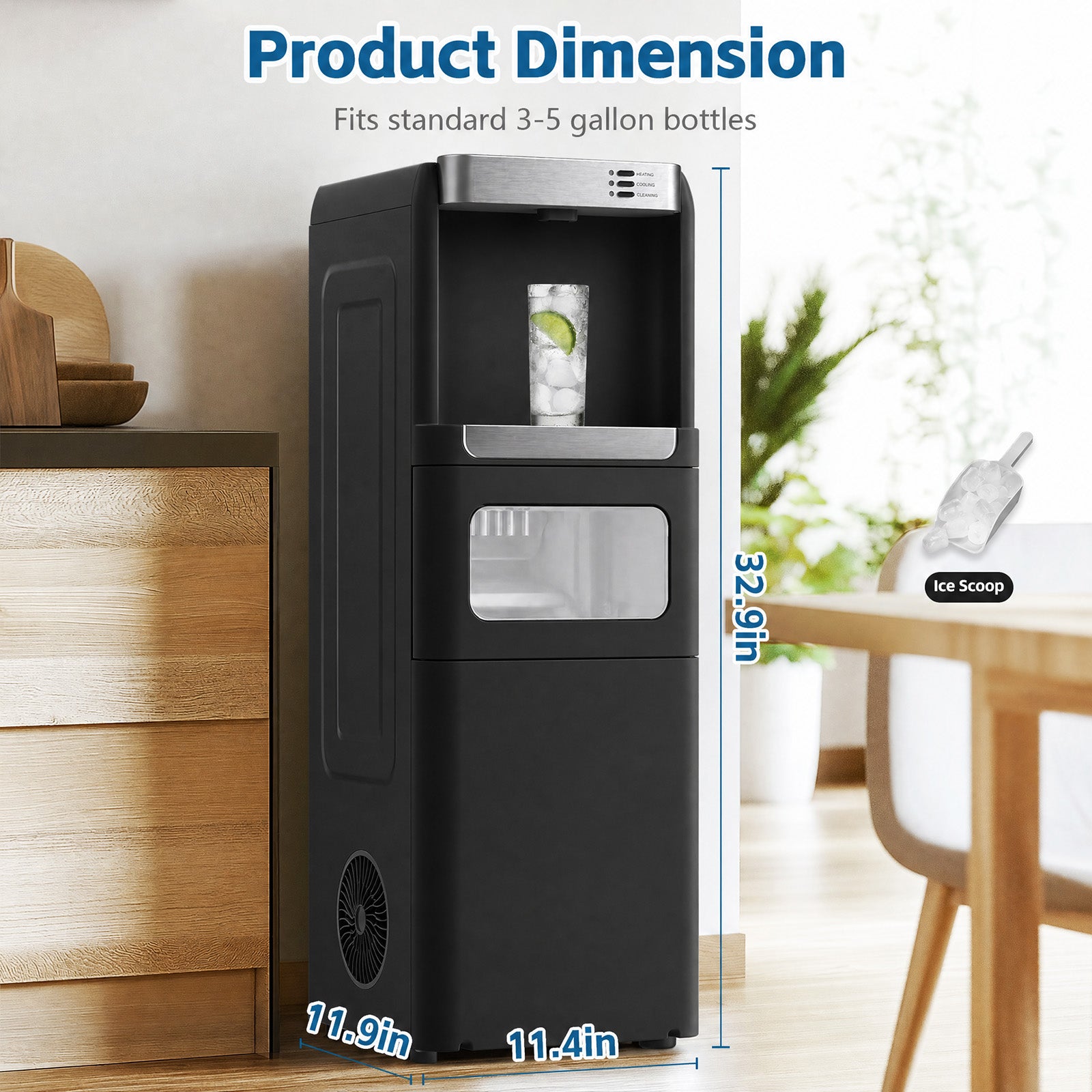 Advwin 3-in-1 Water Dispenser with Ice Maker