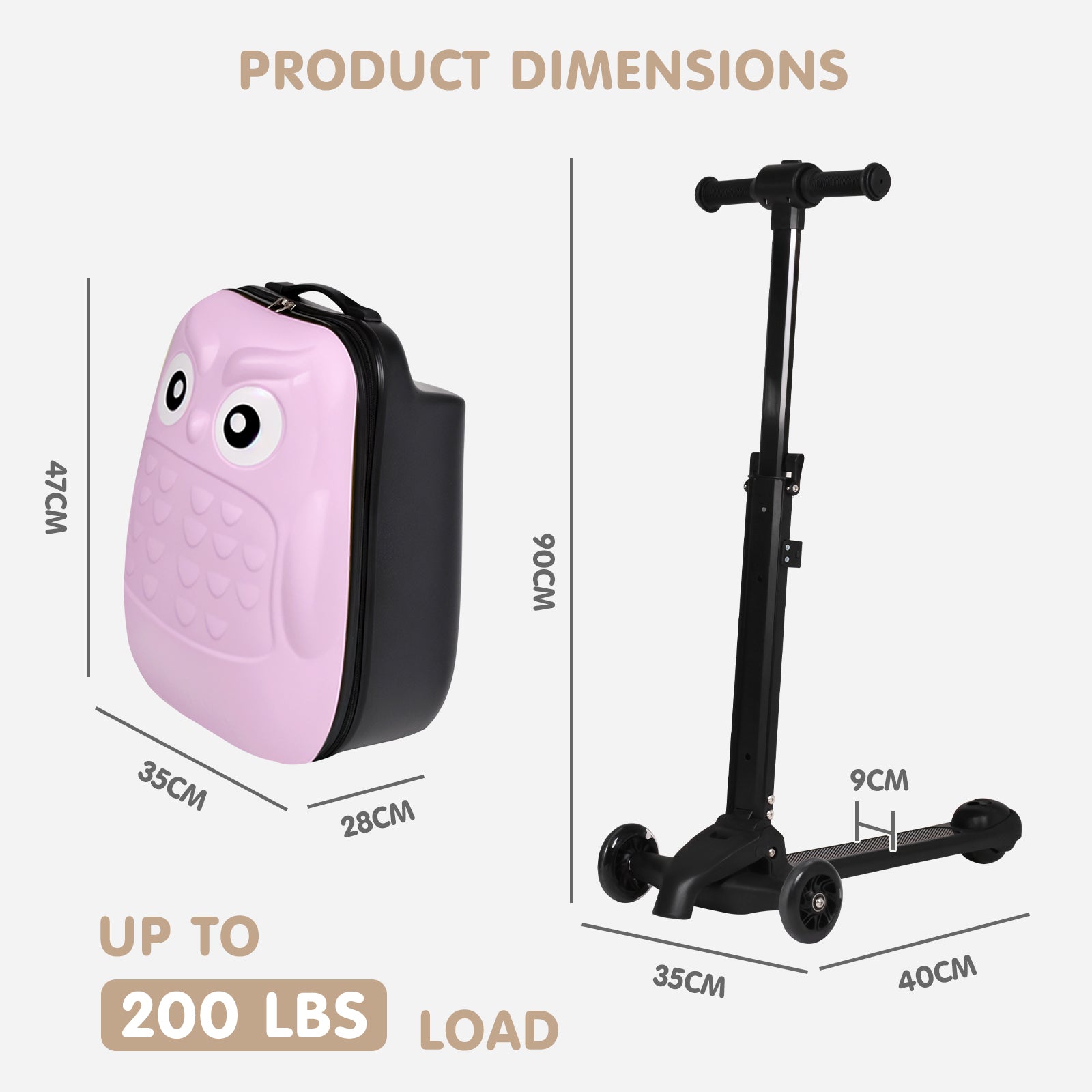 Advwin 4-in-1 Detachable Scooter Ride-On Suitcase