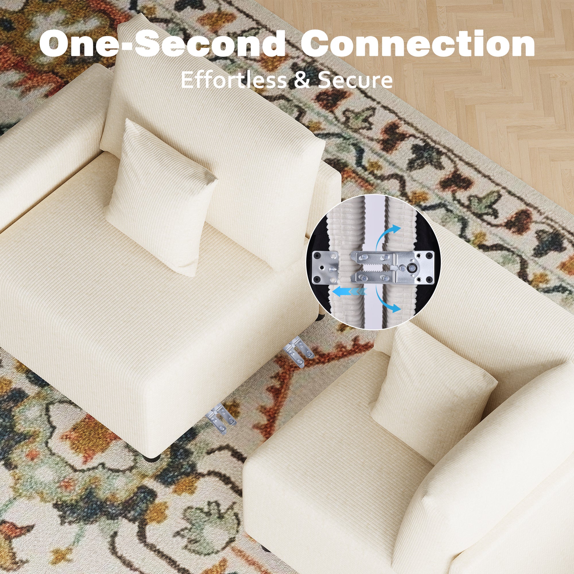 Advwin Luxury Oversized Minimalist Cloud Couch