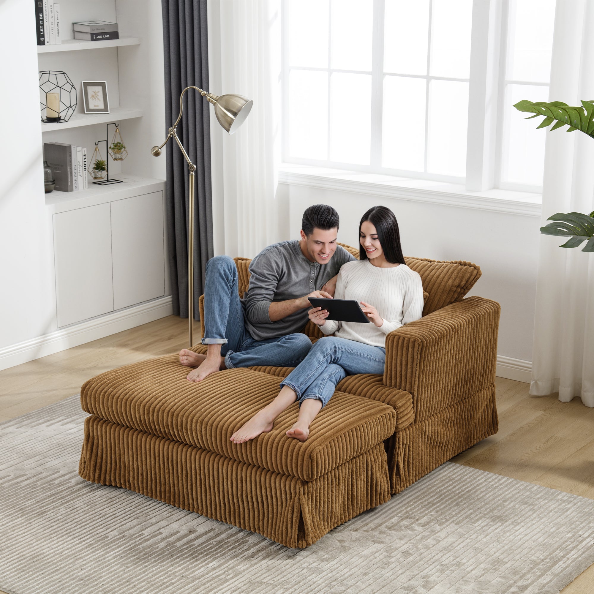 Advwin Single Sofa Oversized Chaise Lounge