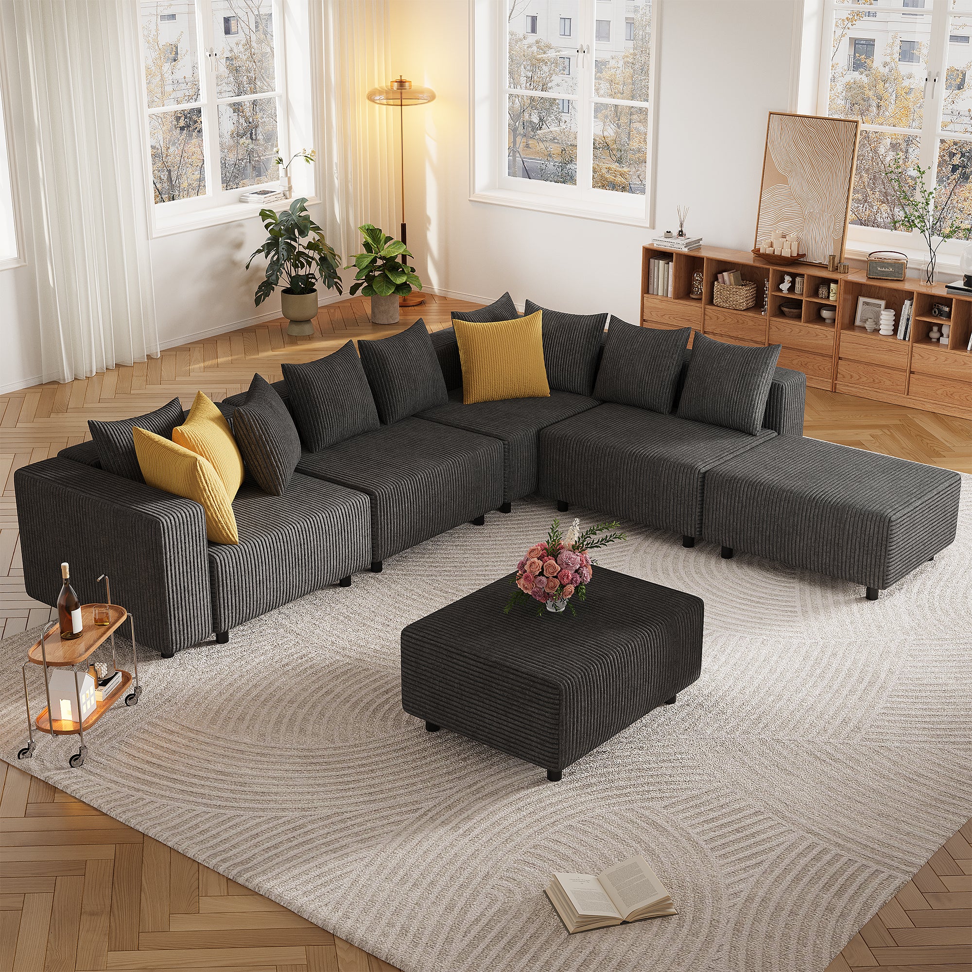 Advwin Boneless Cloud Modern Oversized Modular Sectional Sofa