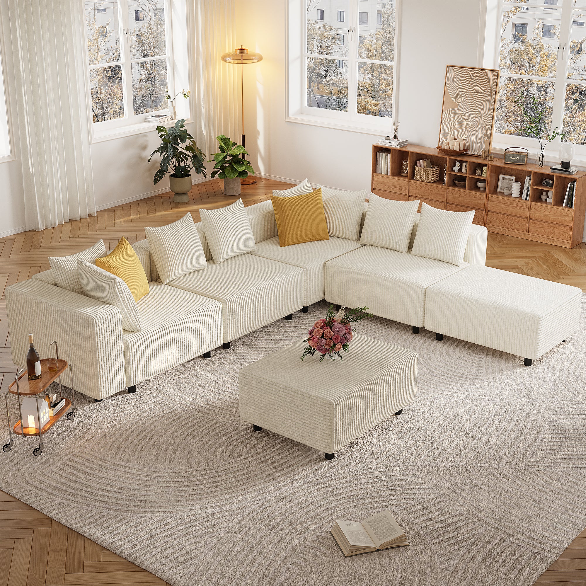 Advwin Boneless Cloud Modern Oversized Modular Sectional Sofa