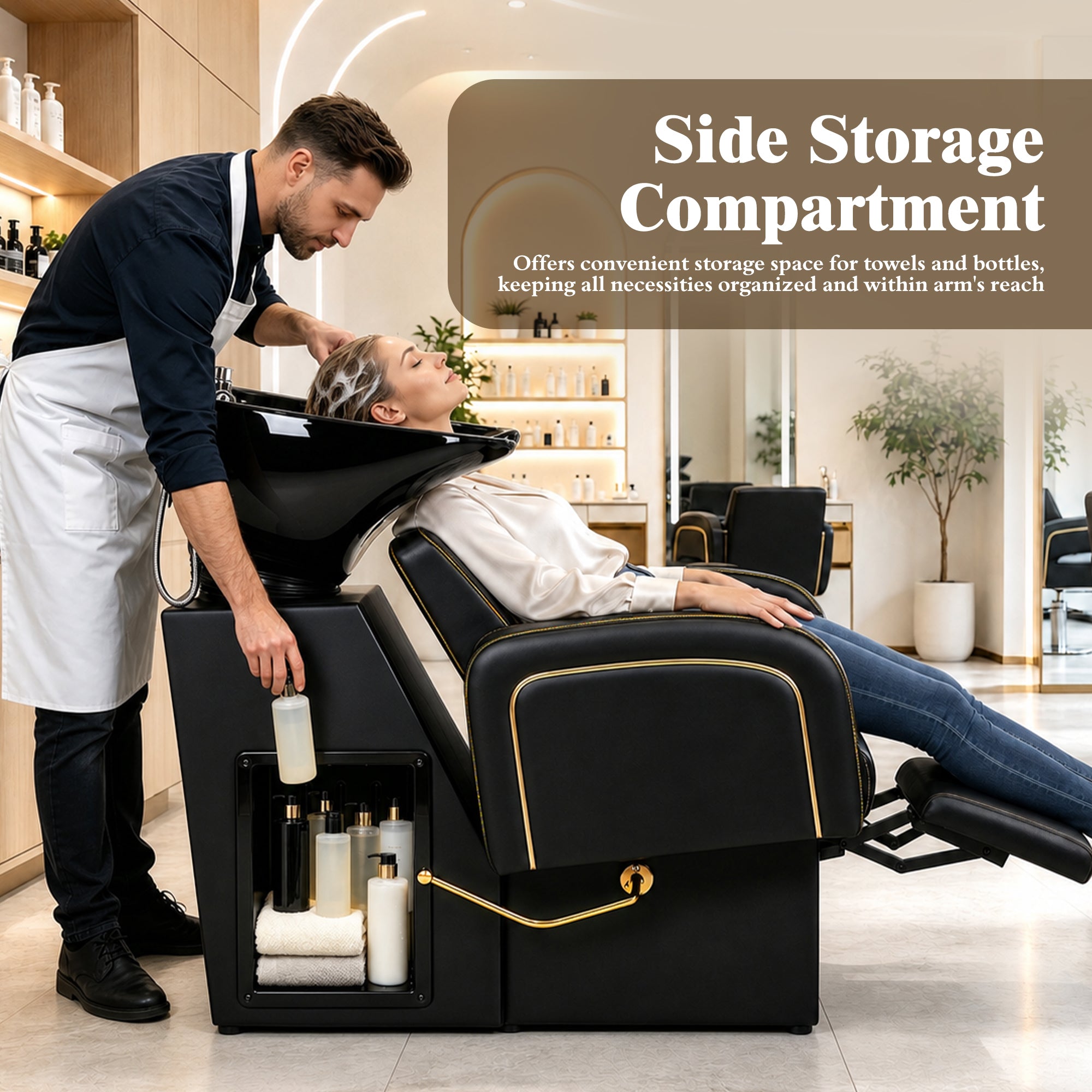 Advwin Salon Shampoo Bowl and Chair Set