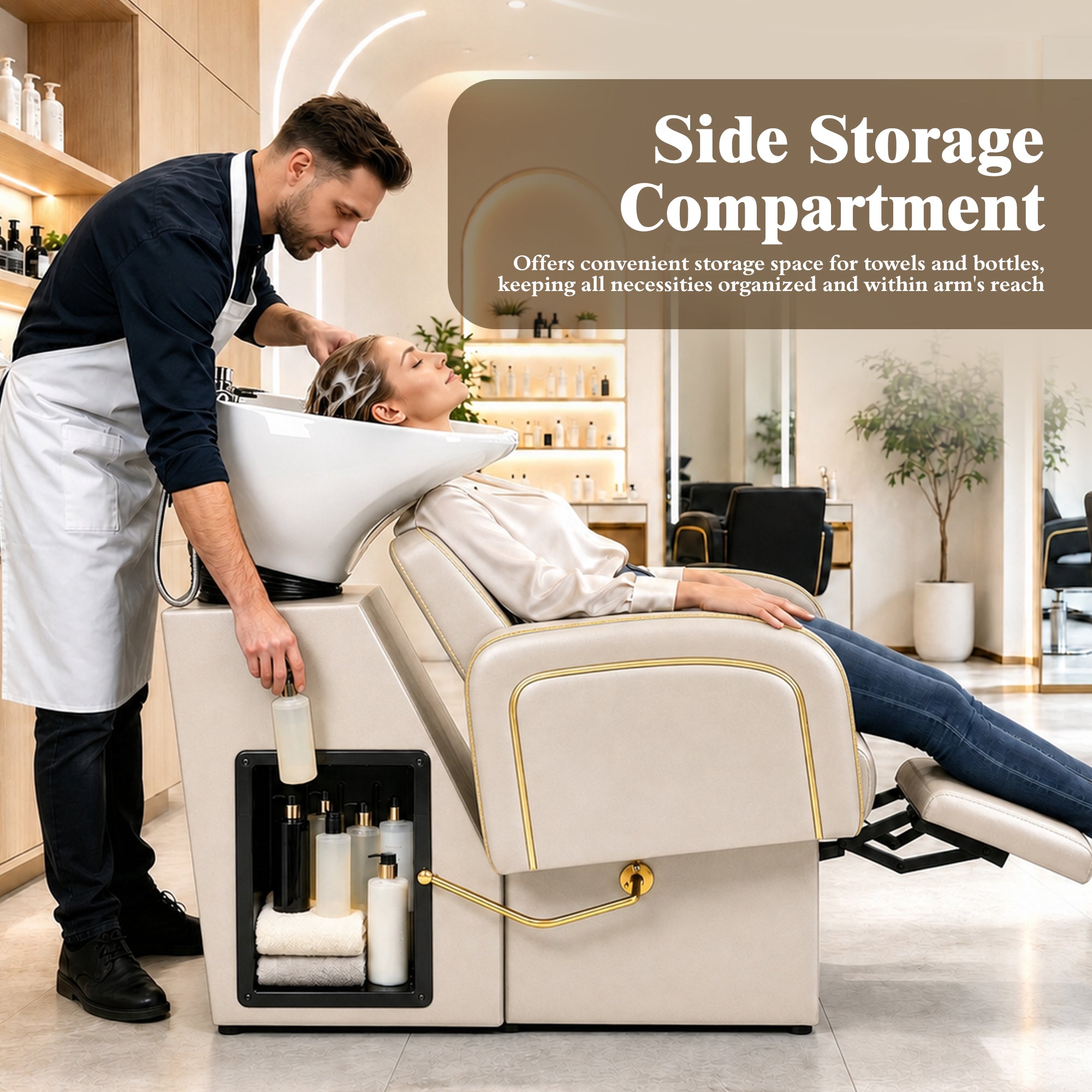 Advwin Salon Shampoo Bowl and Chair Set
