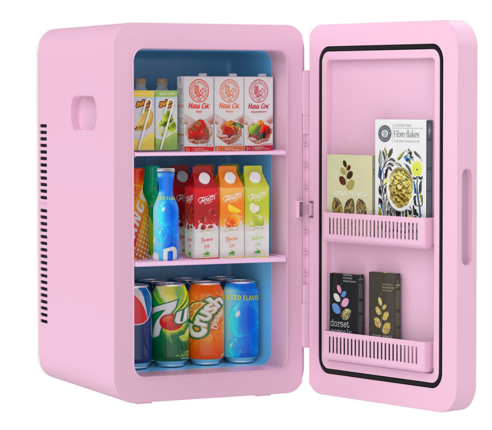 pink mini fridge