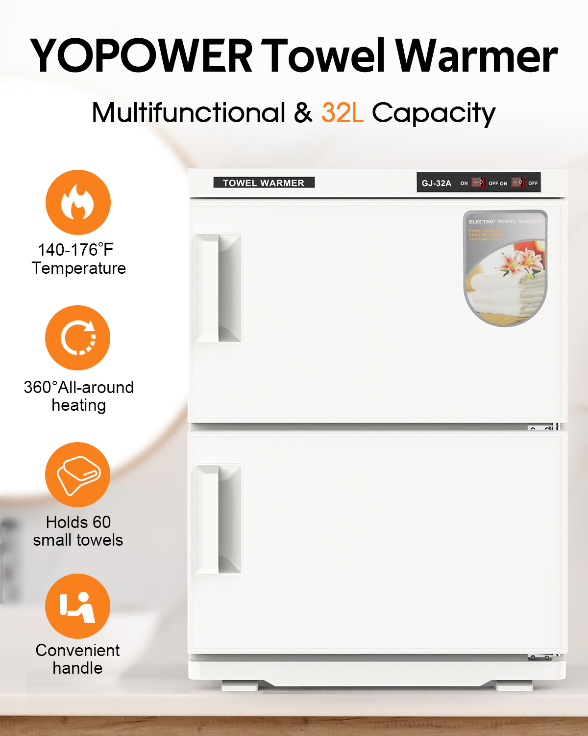 Advwin Electric Warmer Towel Cabinet 32L