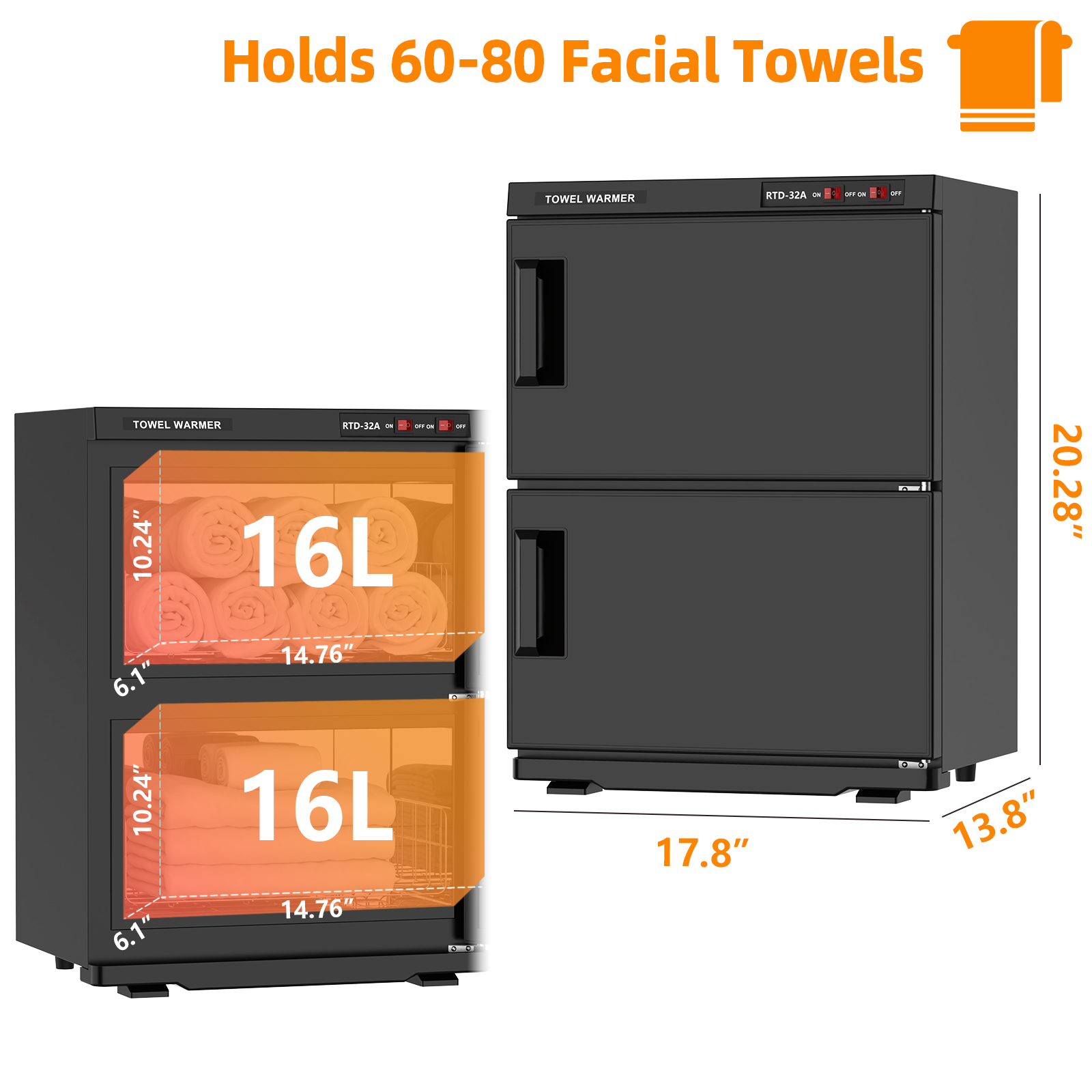 Advwin Electric Warmer Towel Cabinet 32L