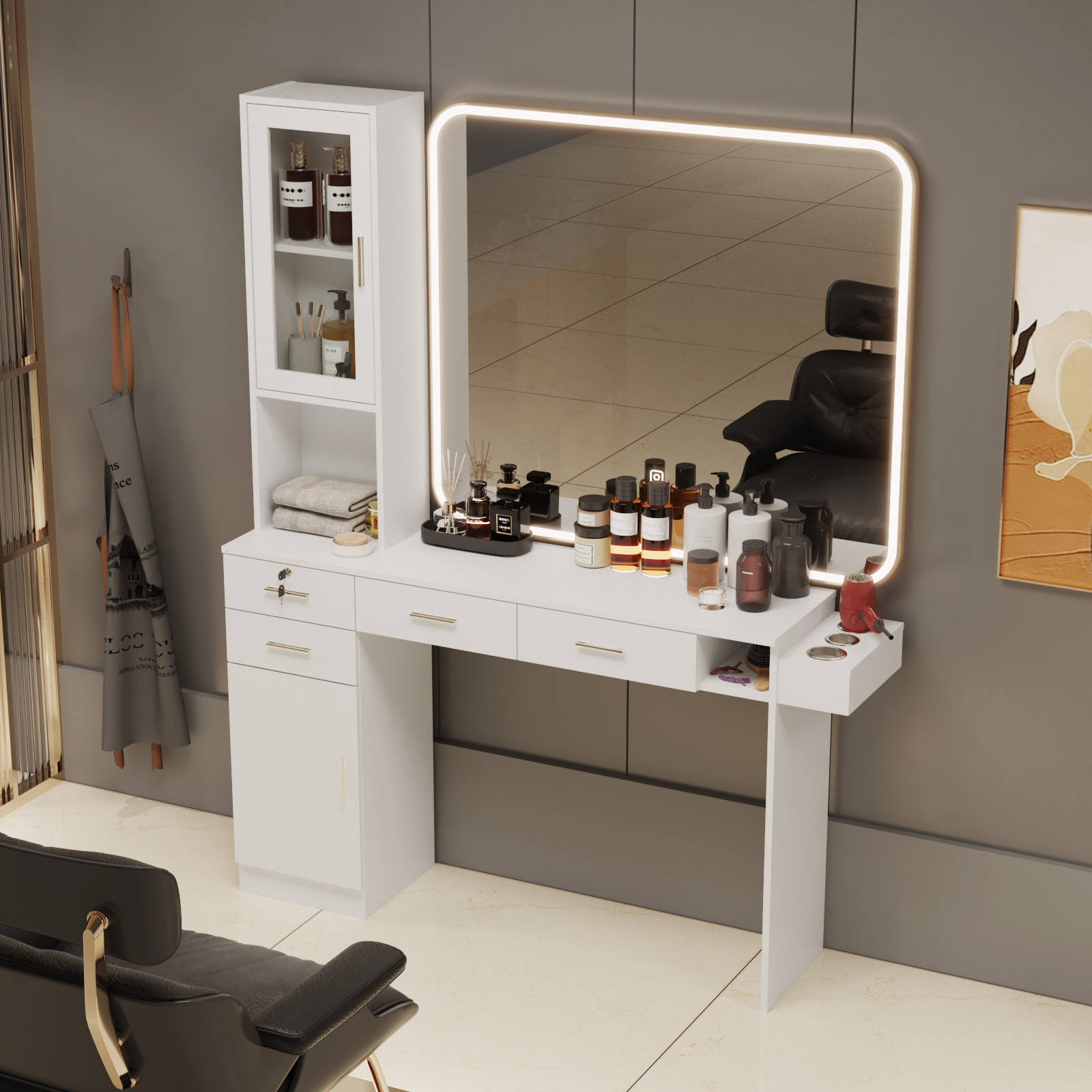 Advwin Barber Salon Station for Hair Styling