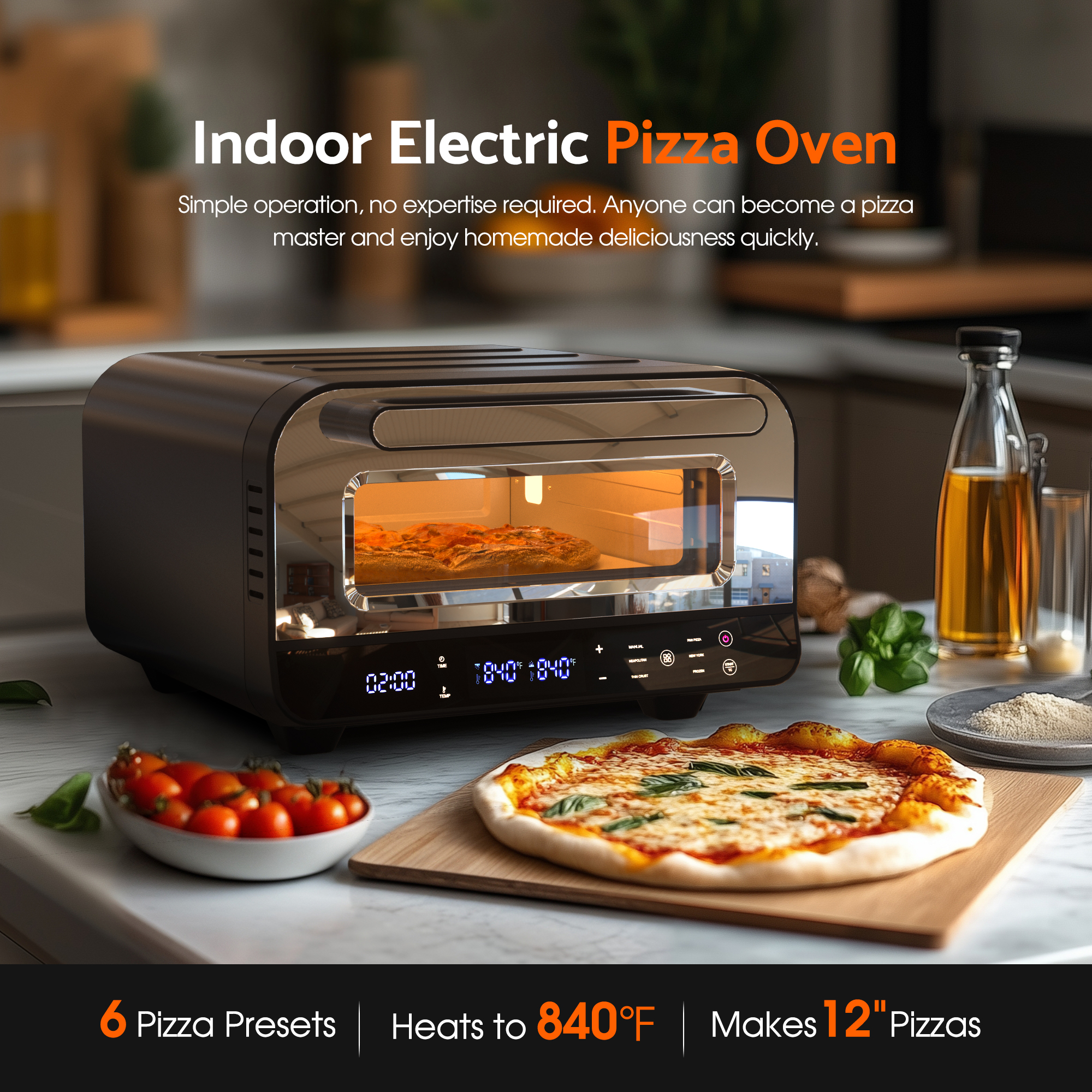 Advwin Electric Stainless Steel Pizza Oven