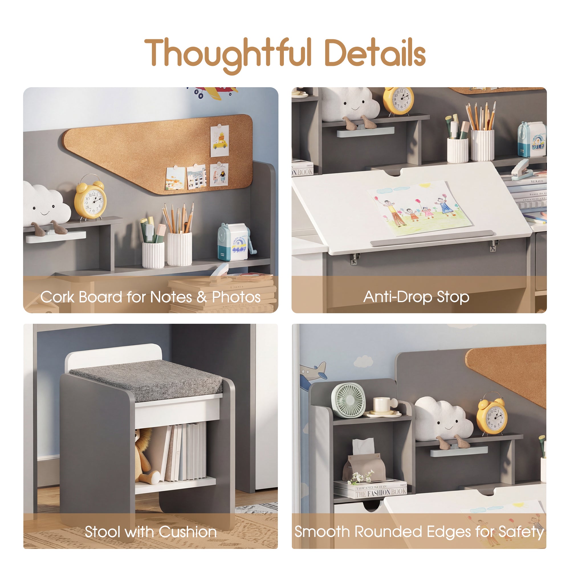 Advwin Multifunctional Kids Desk and Chair Set