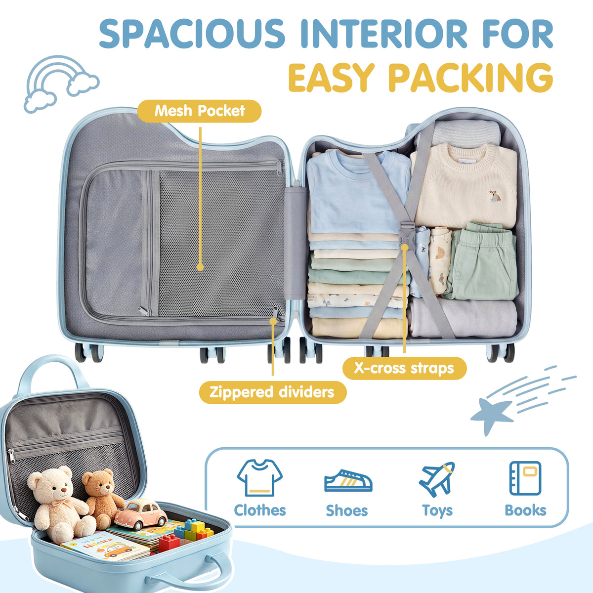 Advwin 20" Carry-On Suitcase with 12" Portable Bag (Pre-Order)