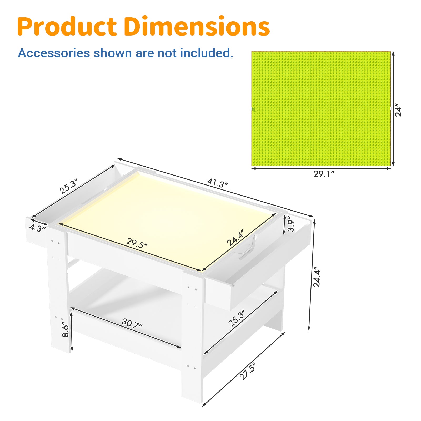 Advwin 5-in-1 Light Table for Kids w/ Reversible Tabletop