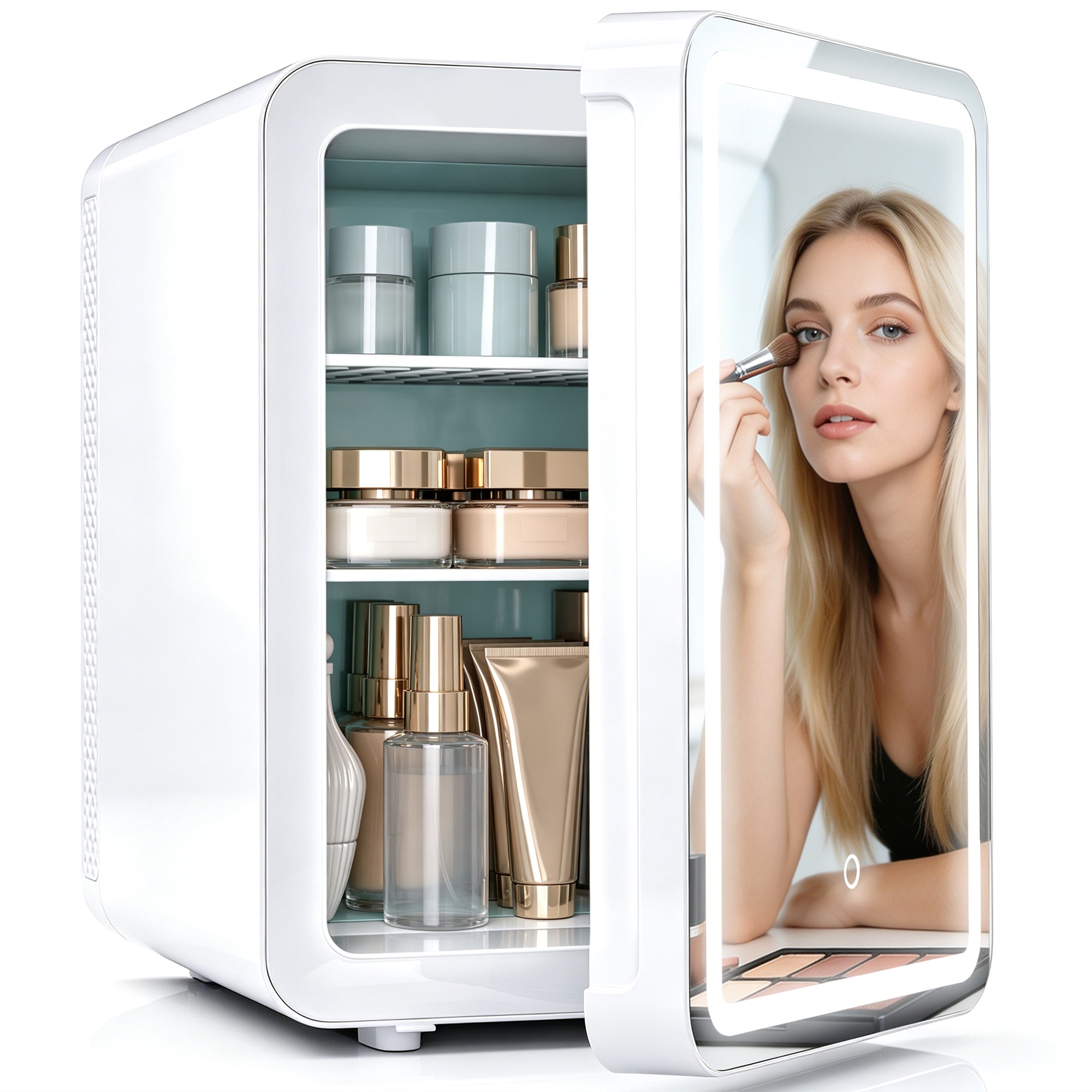 Advwin 16L Mini Skincare Fridge with Mirror & LED Lighting
