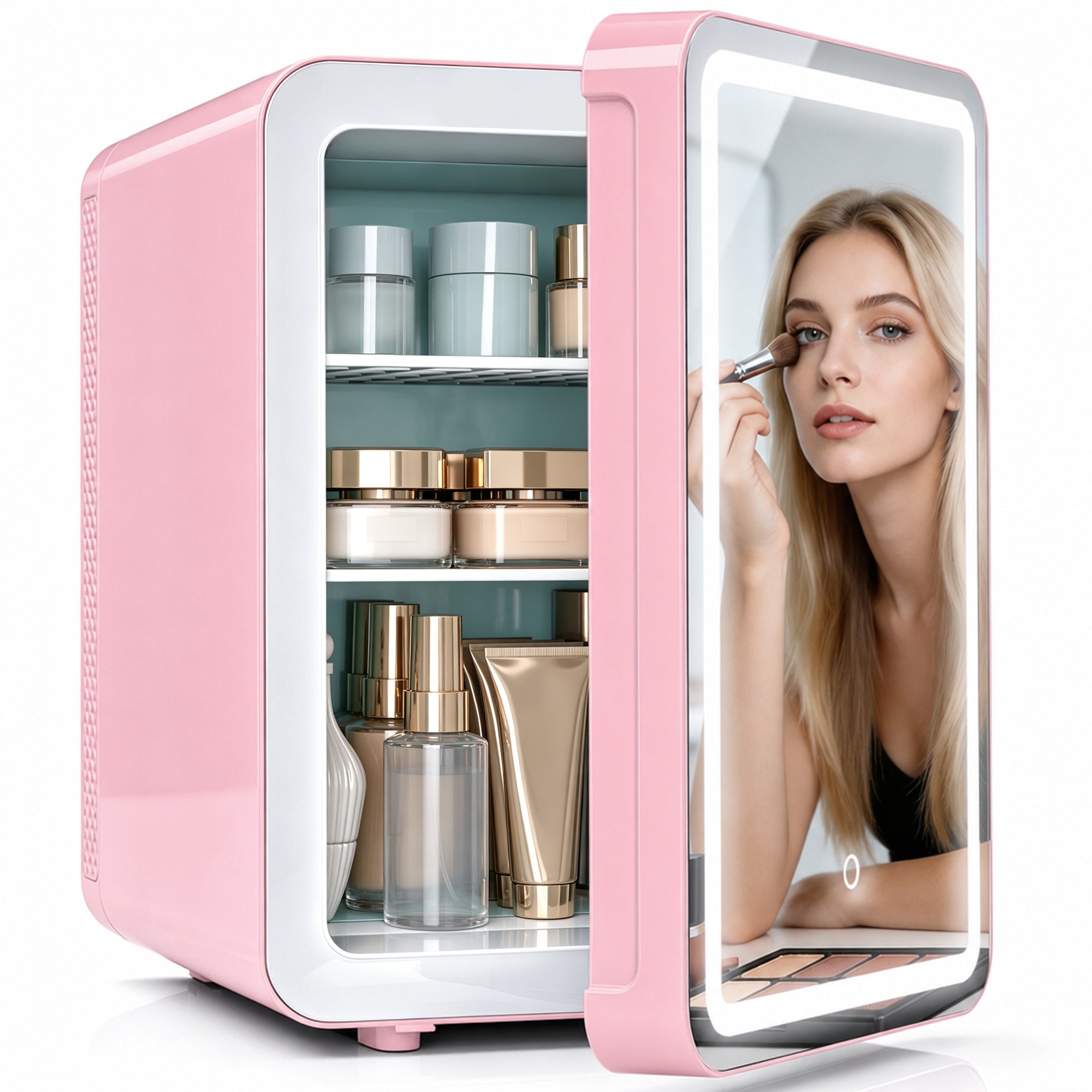 Advwin 16L Mini Skincare Fridge with Mirror & LED Lighting