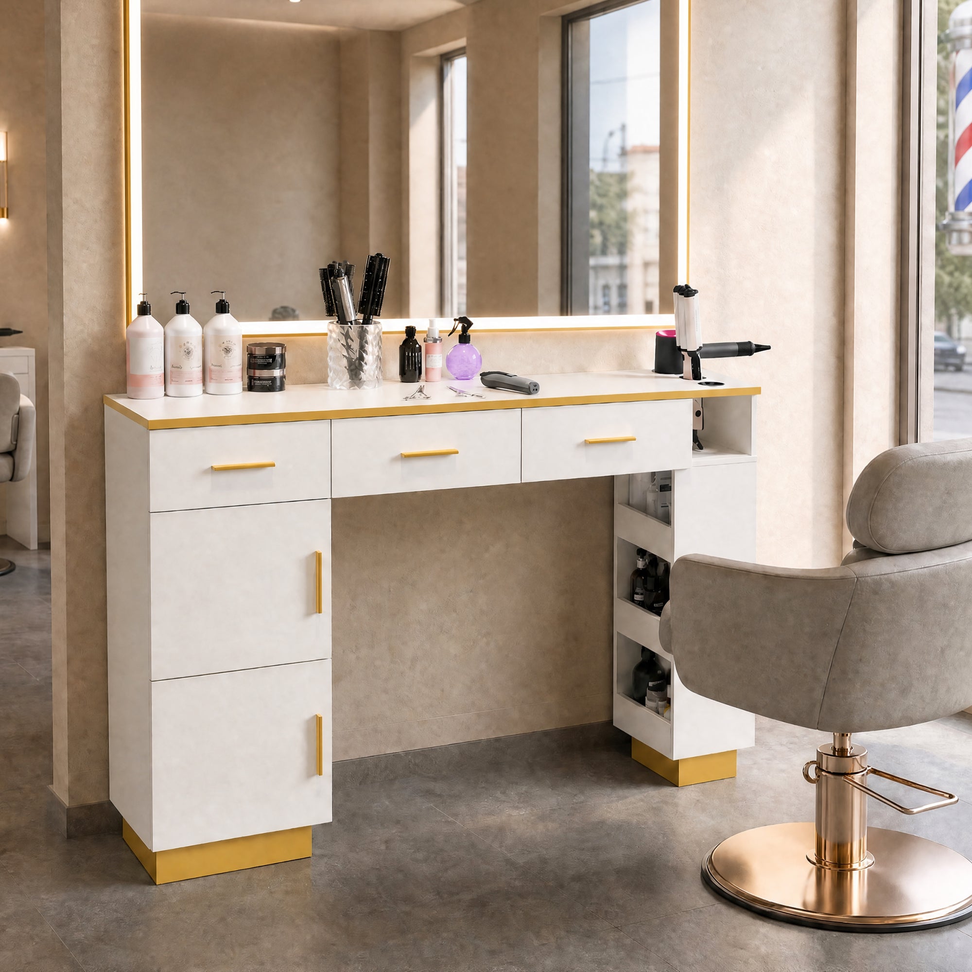Advwin Barber Salon Stations for Hair Stylist