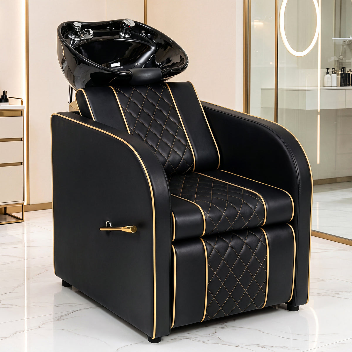 Advwin Shampoo Station w/ Adjustable Ceramic Bowl