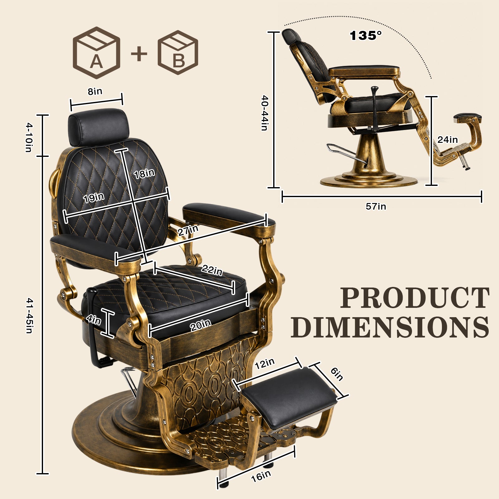 Advwin Vintage Barber Chair for Hair Stylist