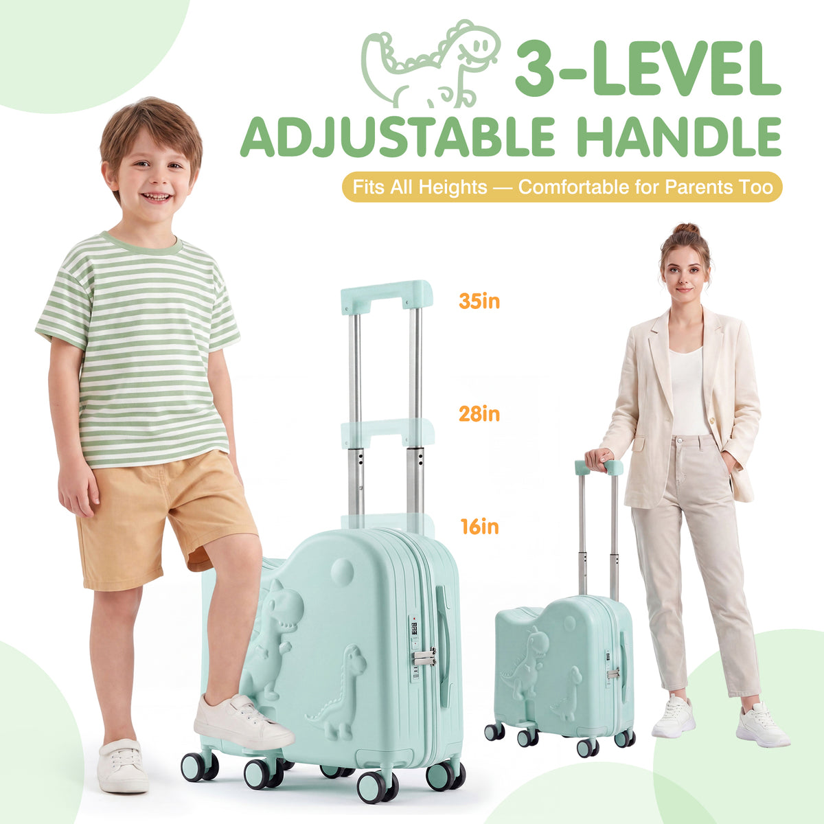 Advwin 20" Carry-On Suitcase with 12" Portable Bag (Pre-Order)