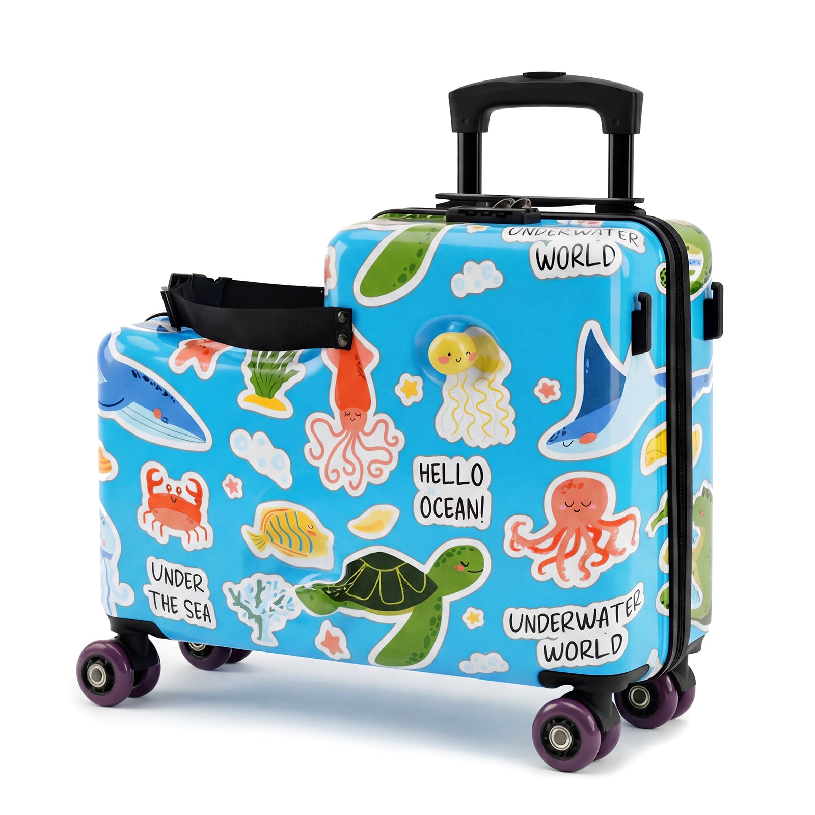 Advwin 20" Cute Pattern Ride-On Suitcase