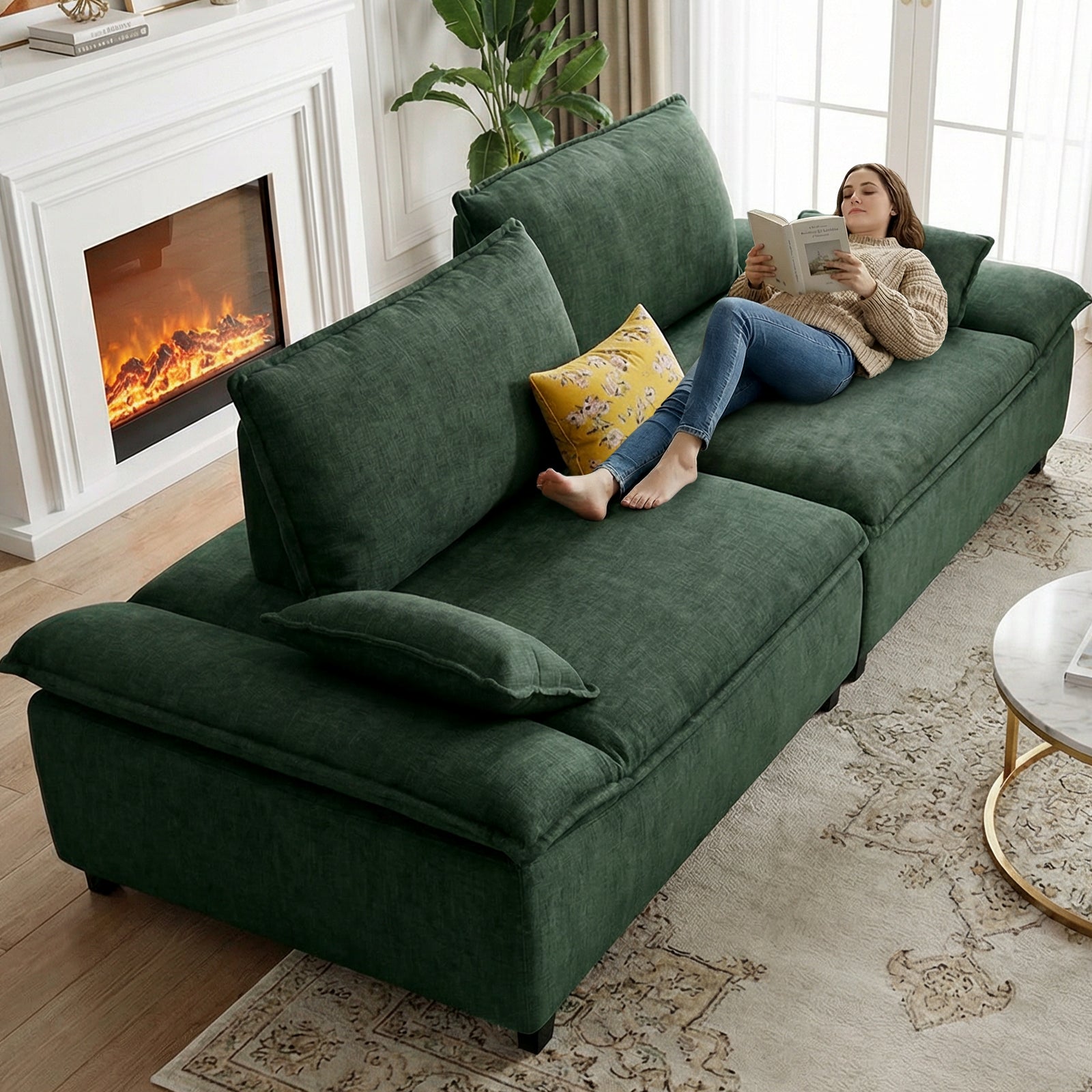 Advwin 114” Oversized Sailboat Cloud Couch