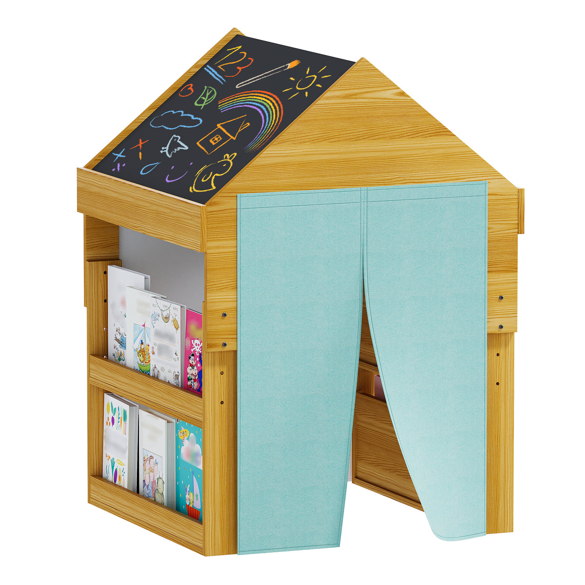Advwin Montessori Adjustable Wooden Playhouse