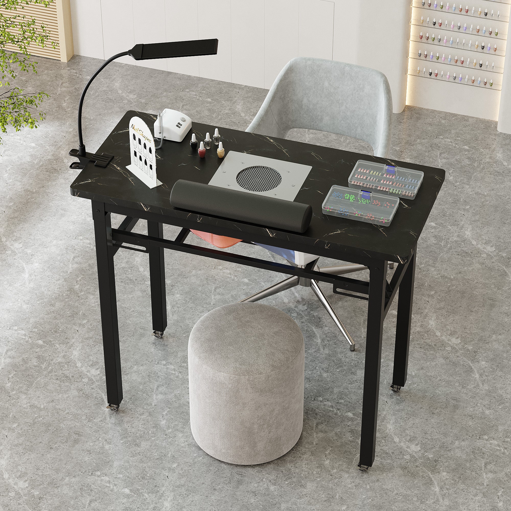 Advwin Portable Manicure Table w/ Dust Collector