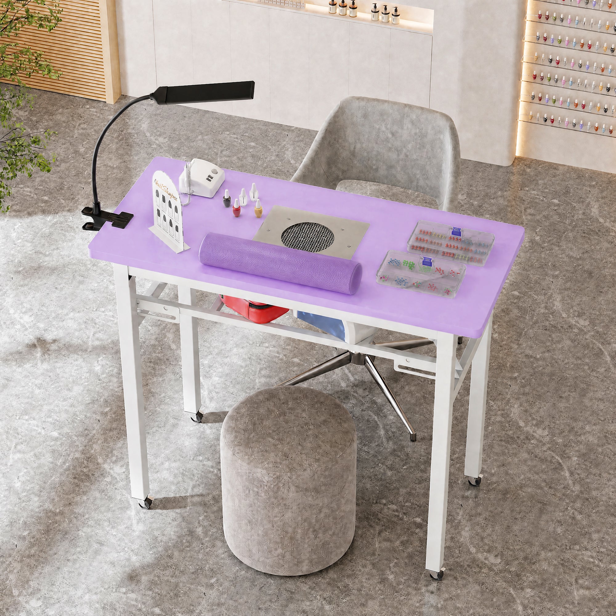 Advwin Nail Table w/ Dust Collector Portable