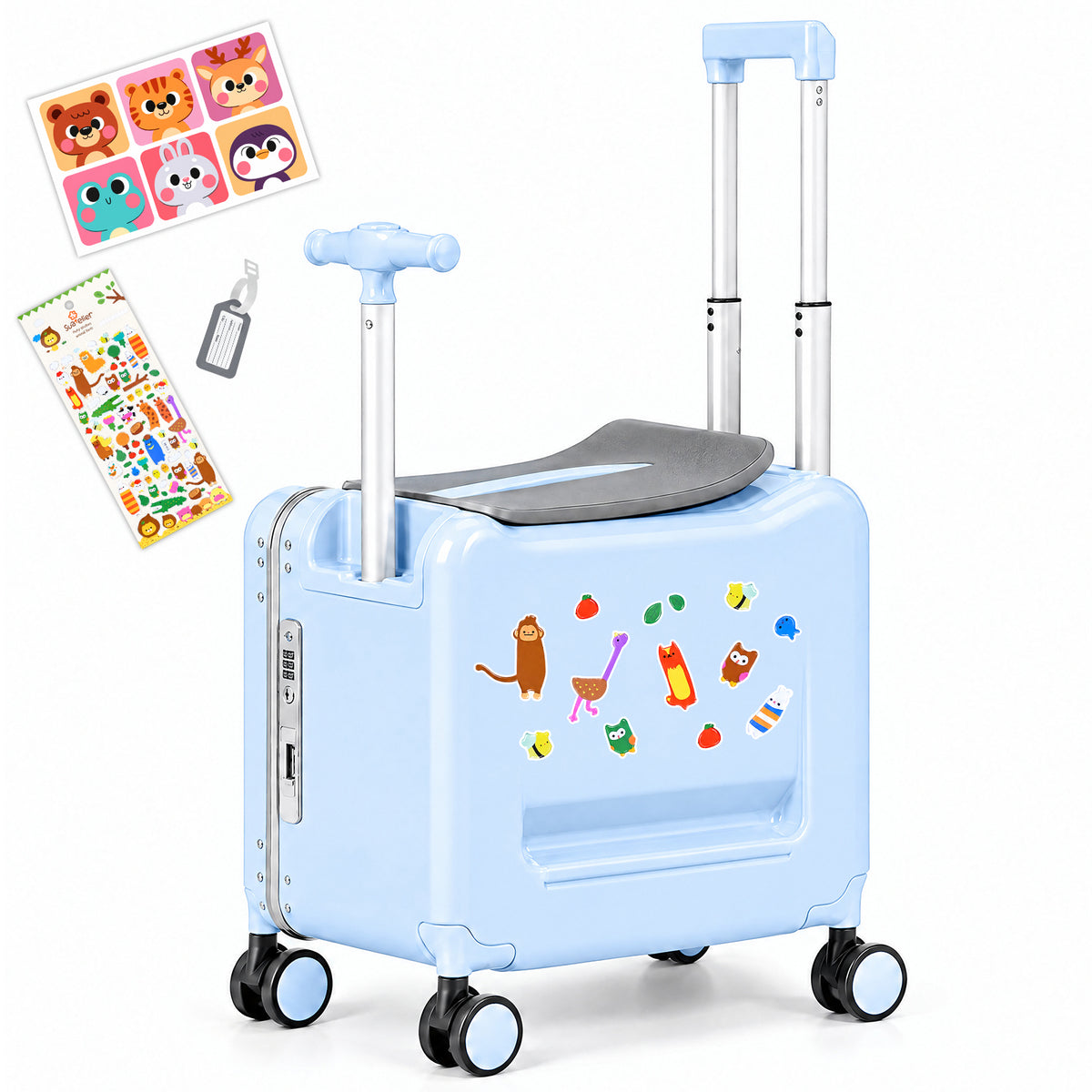Advwin 20" Kids Ride-On Suitcase w/ Dual Handles