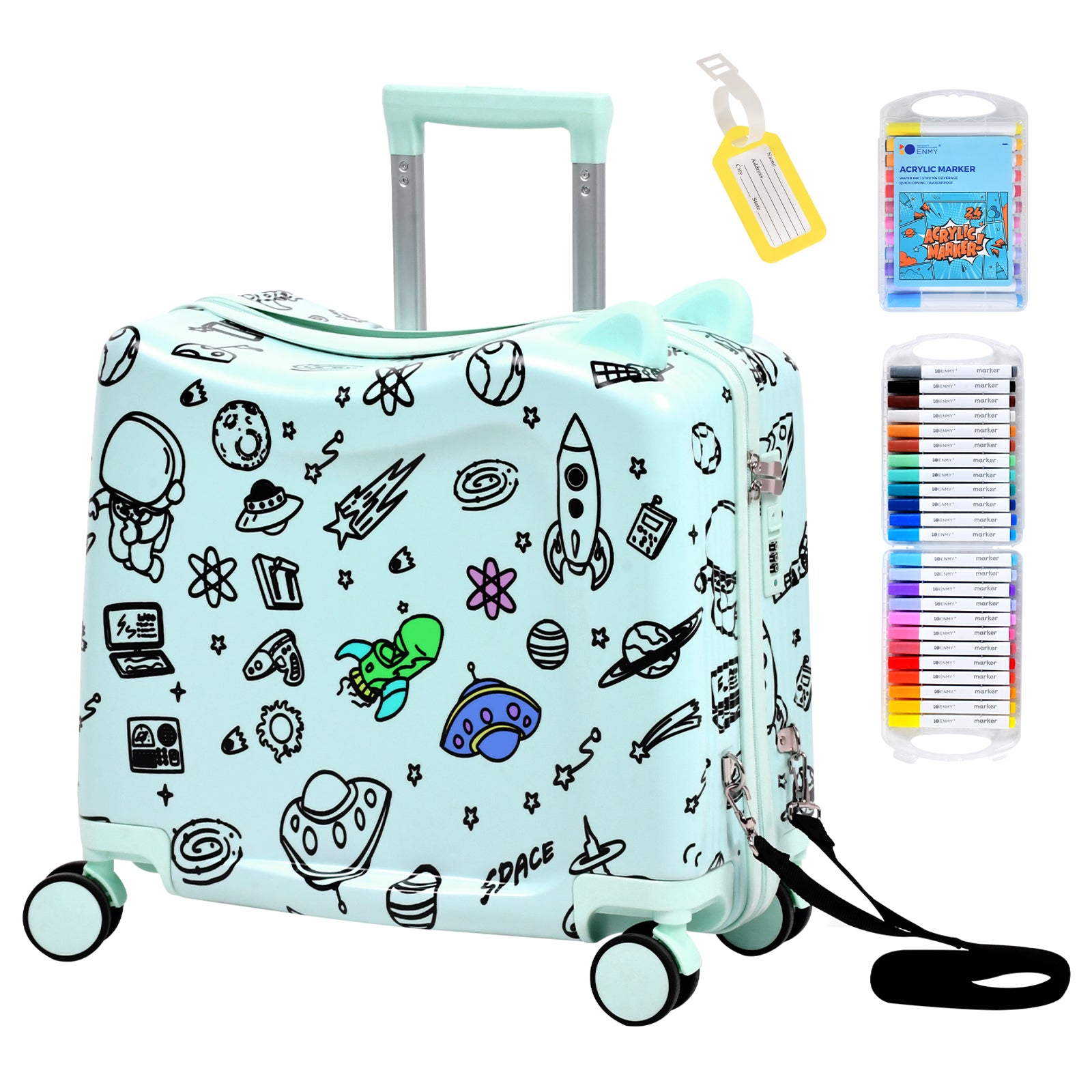 Advwin Kids Ride-On Suitcase DIY Coloring Design
