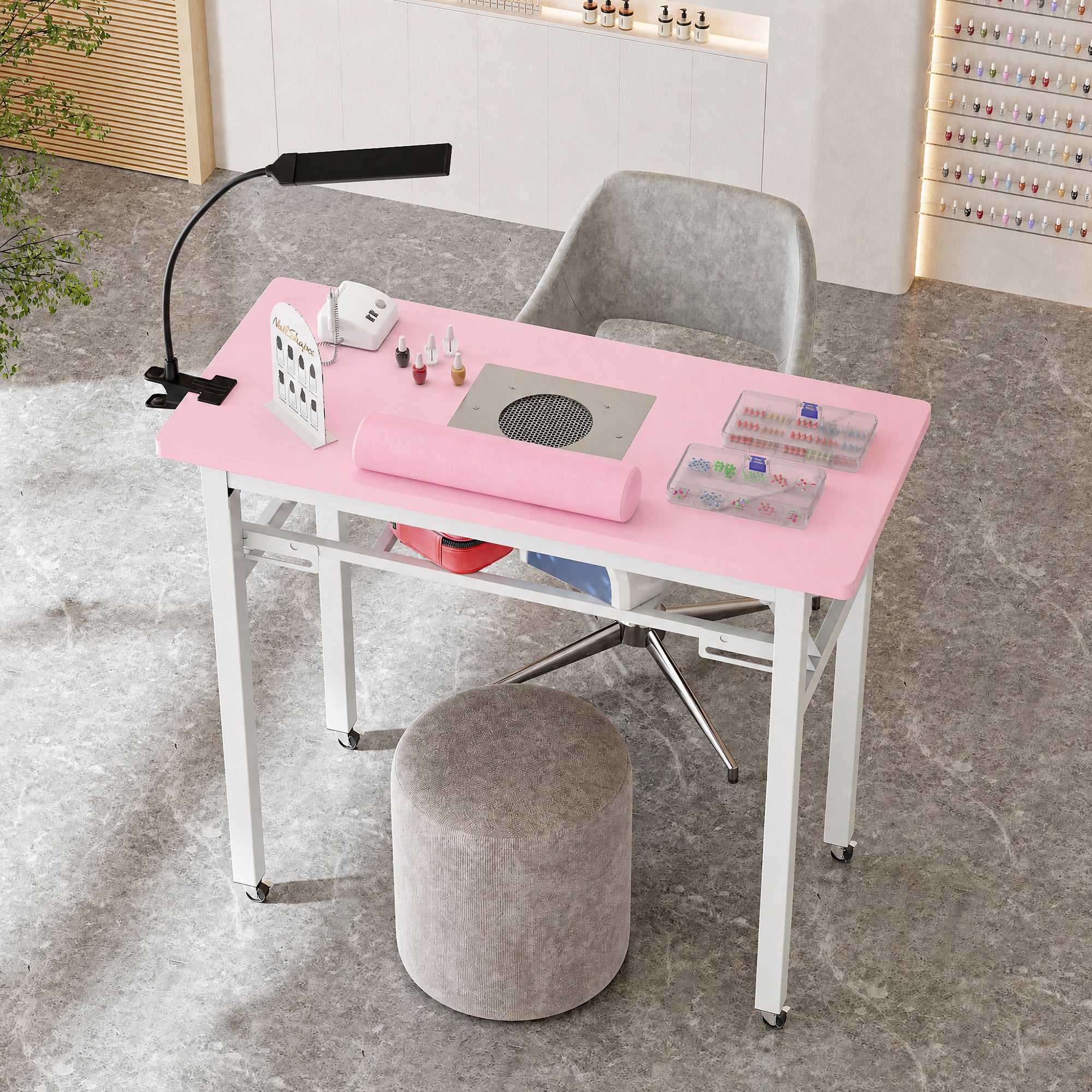 Advwin Nail Table w/ Dust Collector Portable